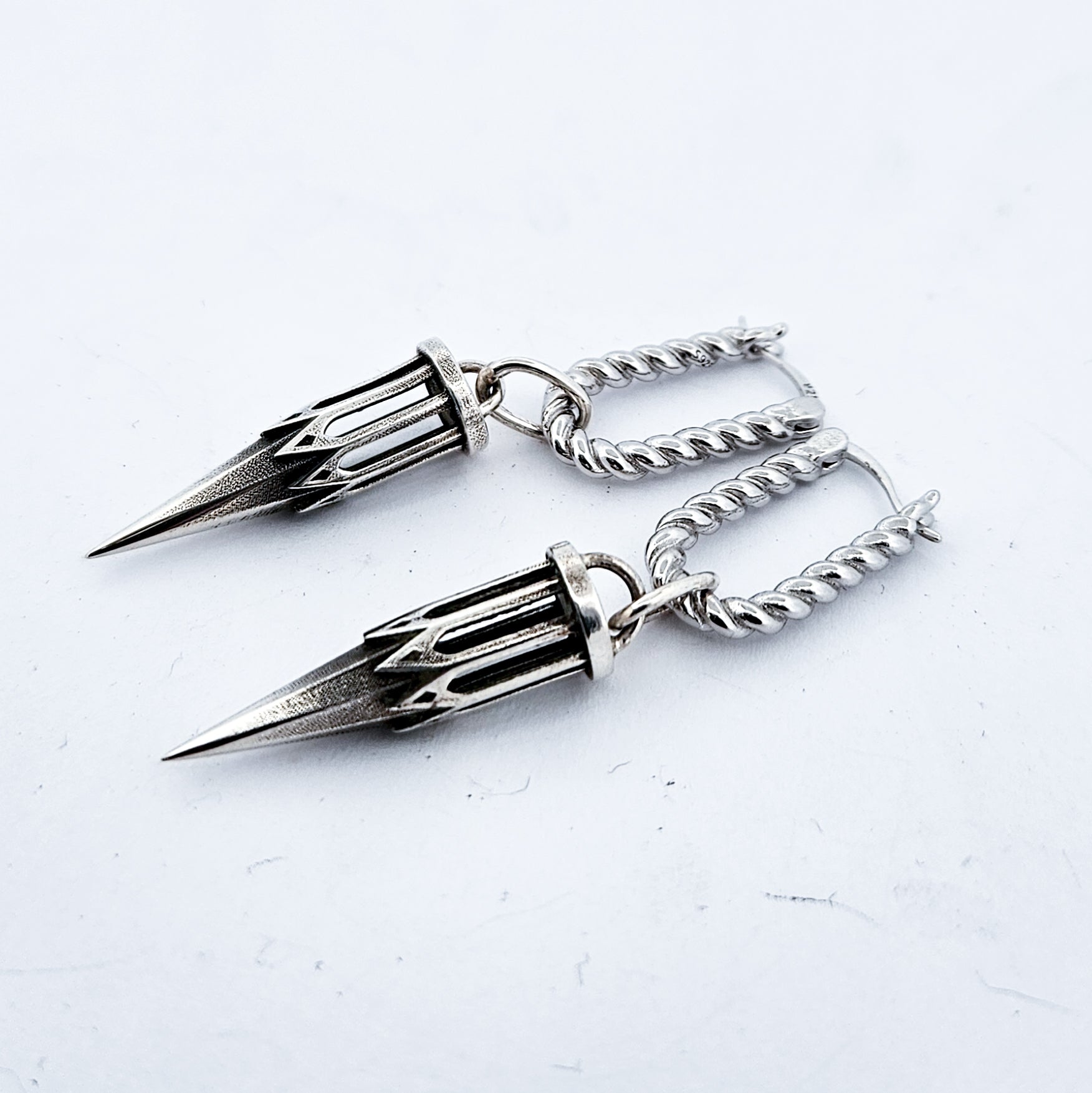 Tiny Church Tower Dangling Earrings