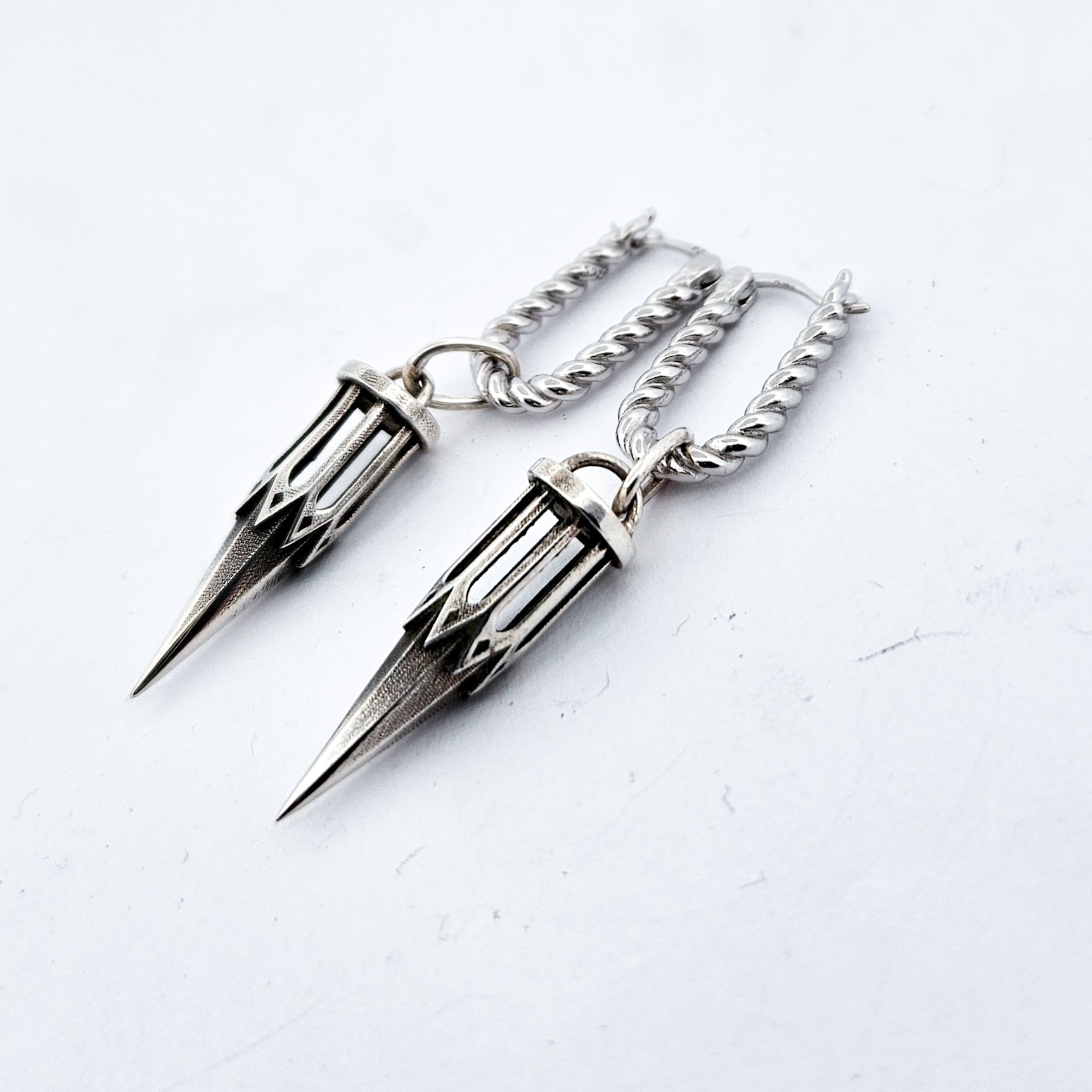 Tiny Church Tower Dangling Earrings