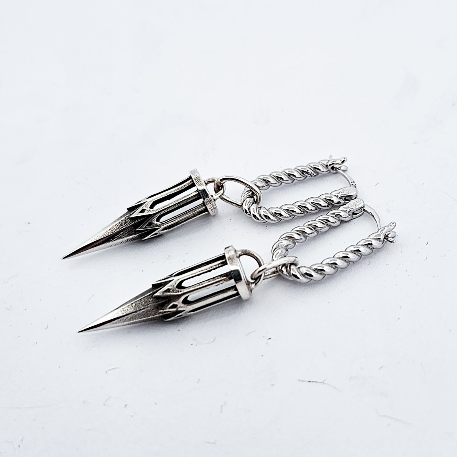 Tiny Church Tower Dangling Earrings