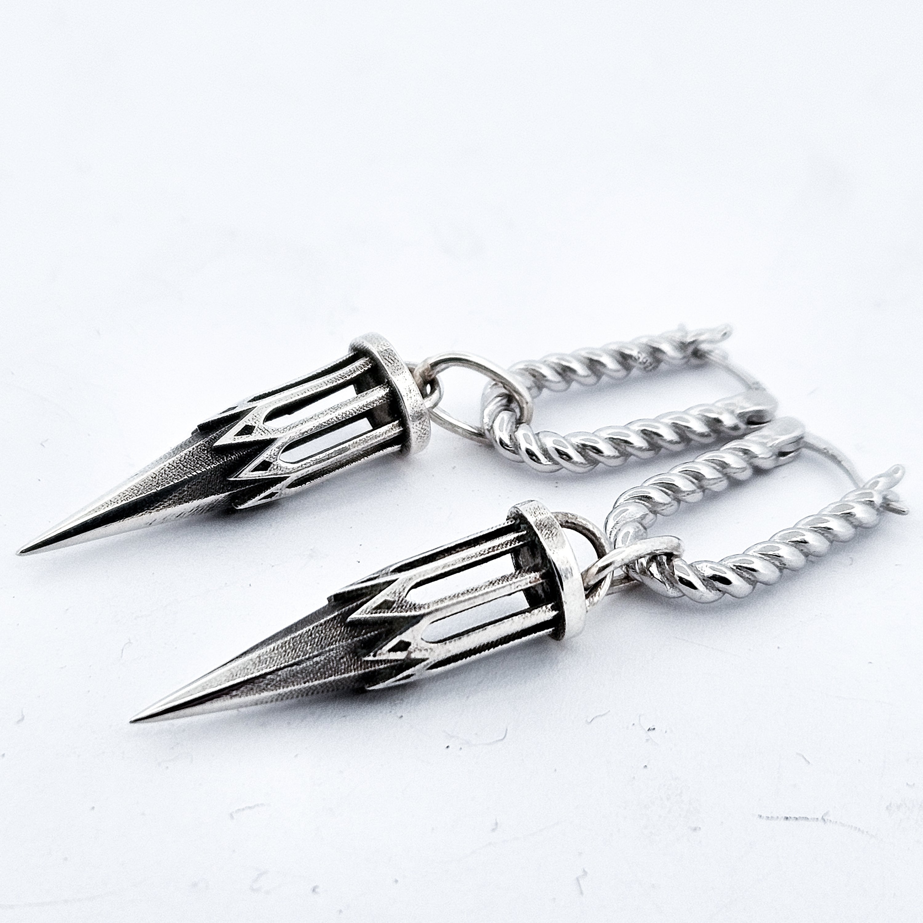 Tiny Church Tower Dangling Earrings