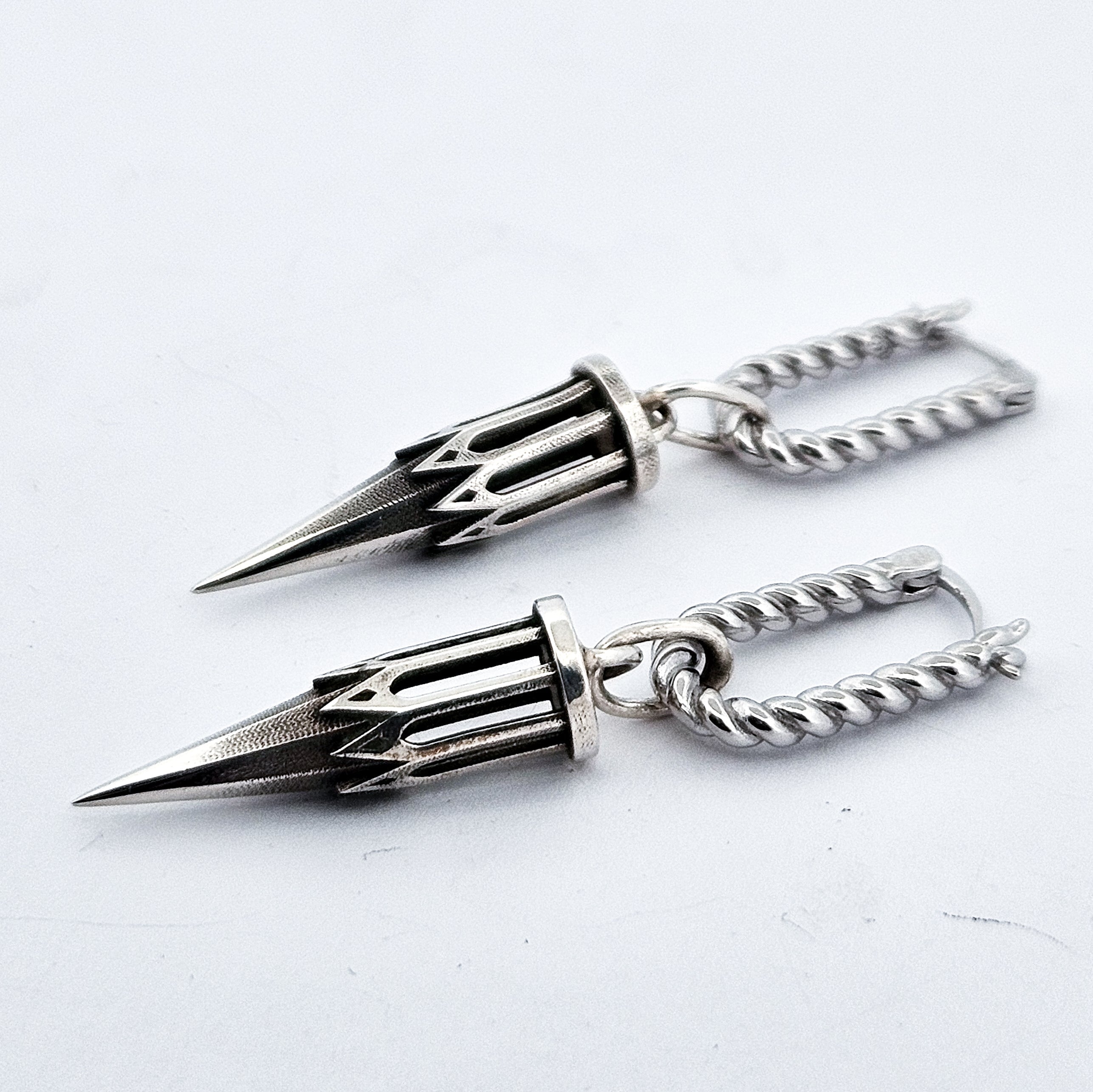 Tiny Church Tower Dangling Earrings