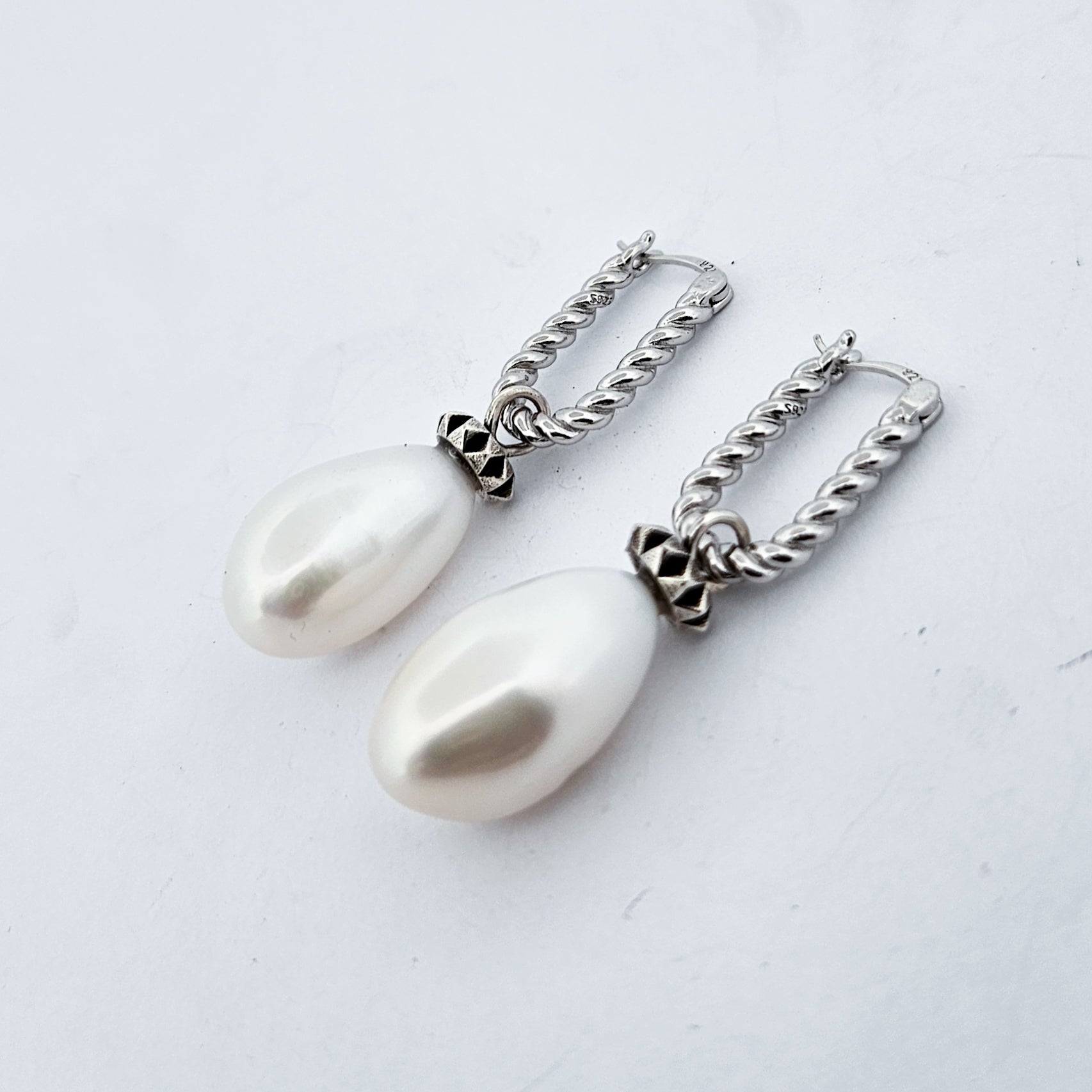 Fresh Water Pearl Studded Dangle Earrings