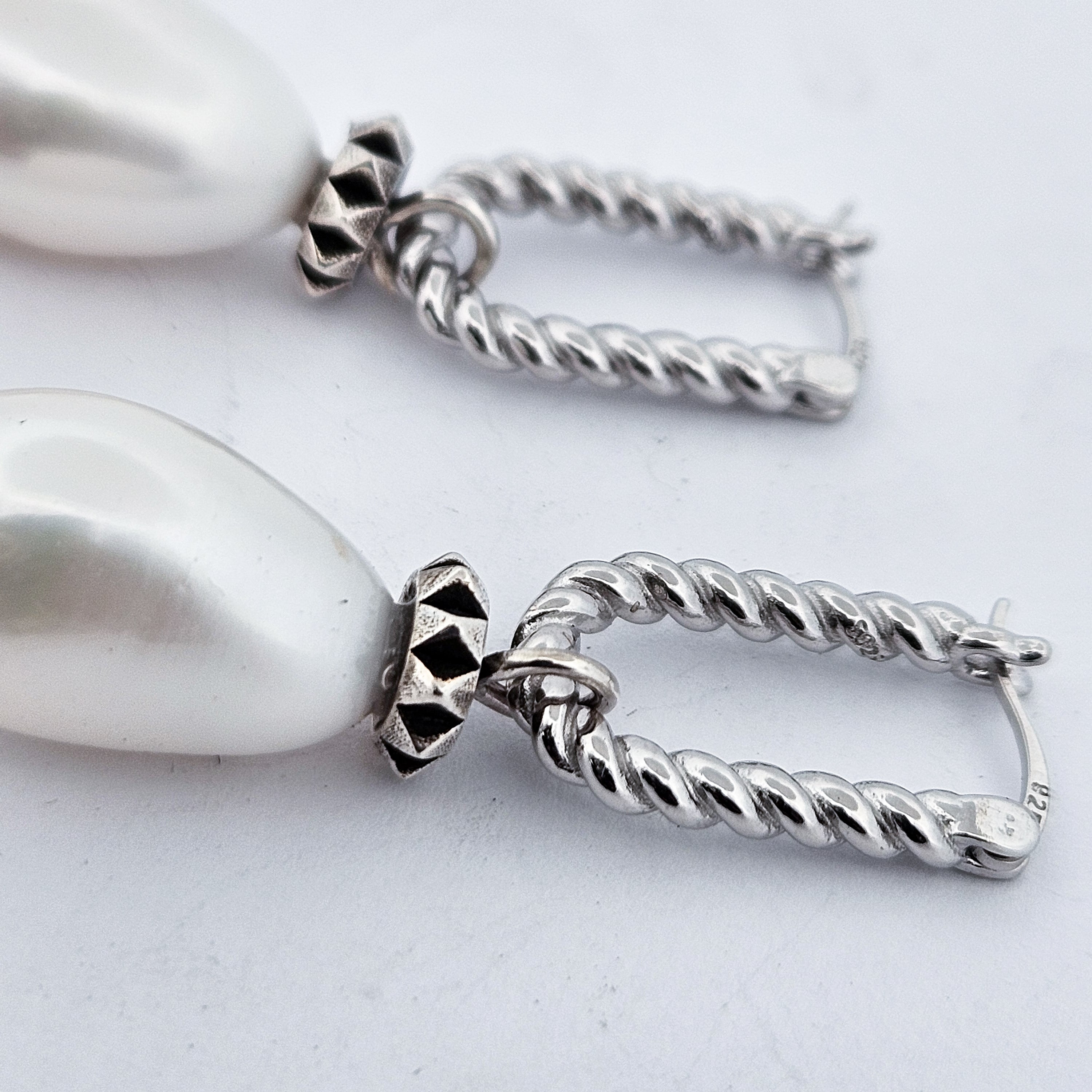 Fresh Water Pearl Studded Dangle Earrings