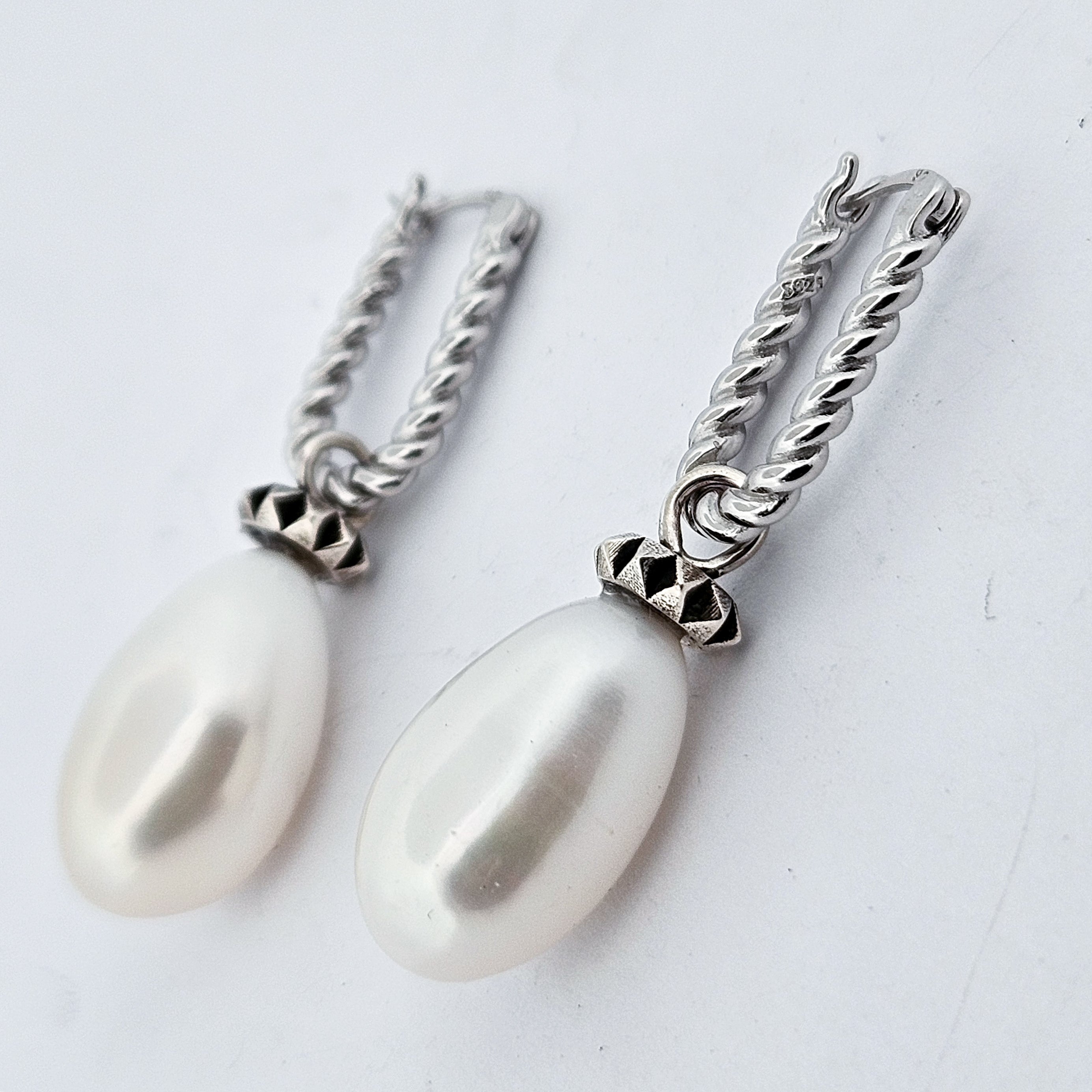 Fresh Water Pearl Studded Dangle Earrings