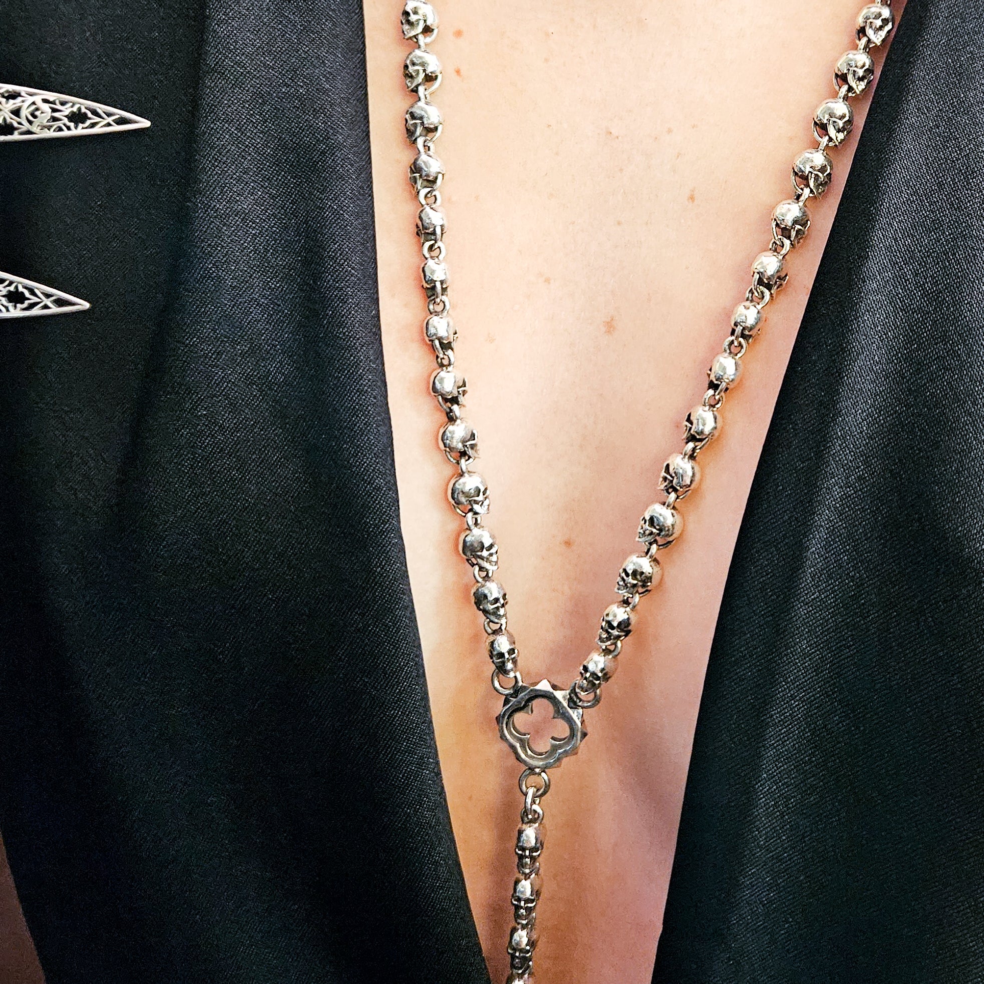 Heavy Skull Rosary Necklace - Pendant Selection