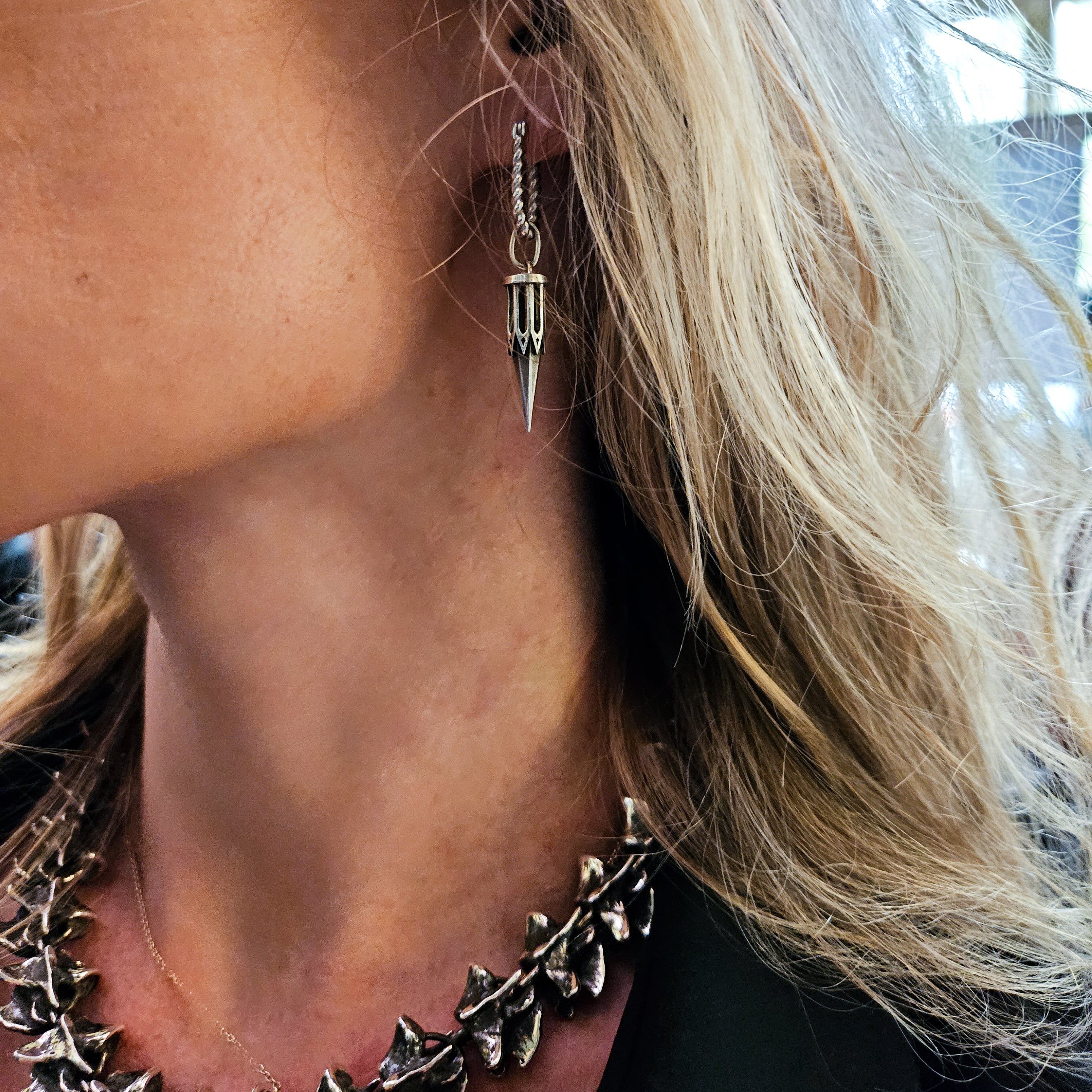 Tiny Church Tower Dangling Earrings