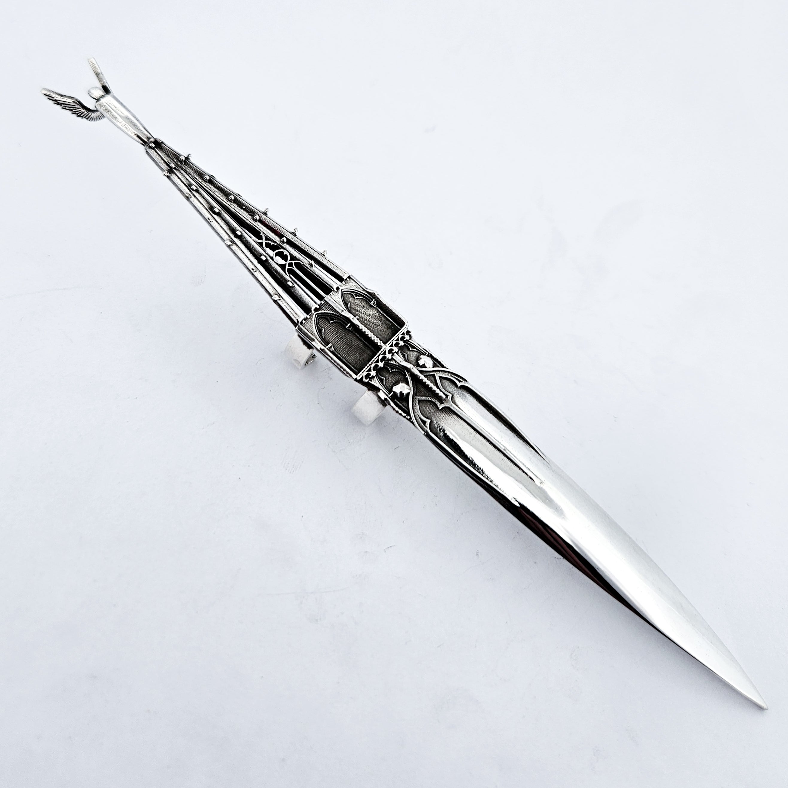 Oversized Gothic Church Claw with Detailed Angel