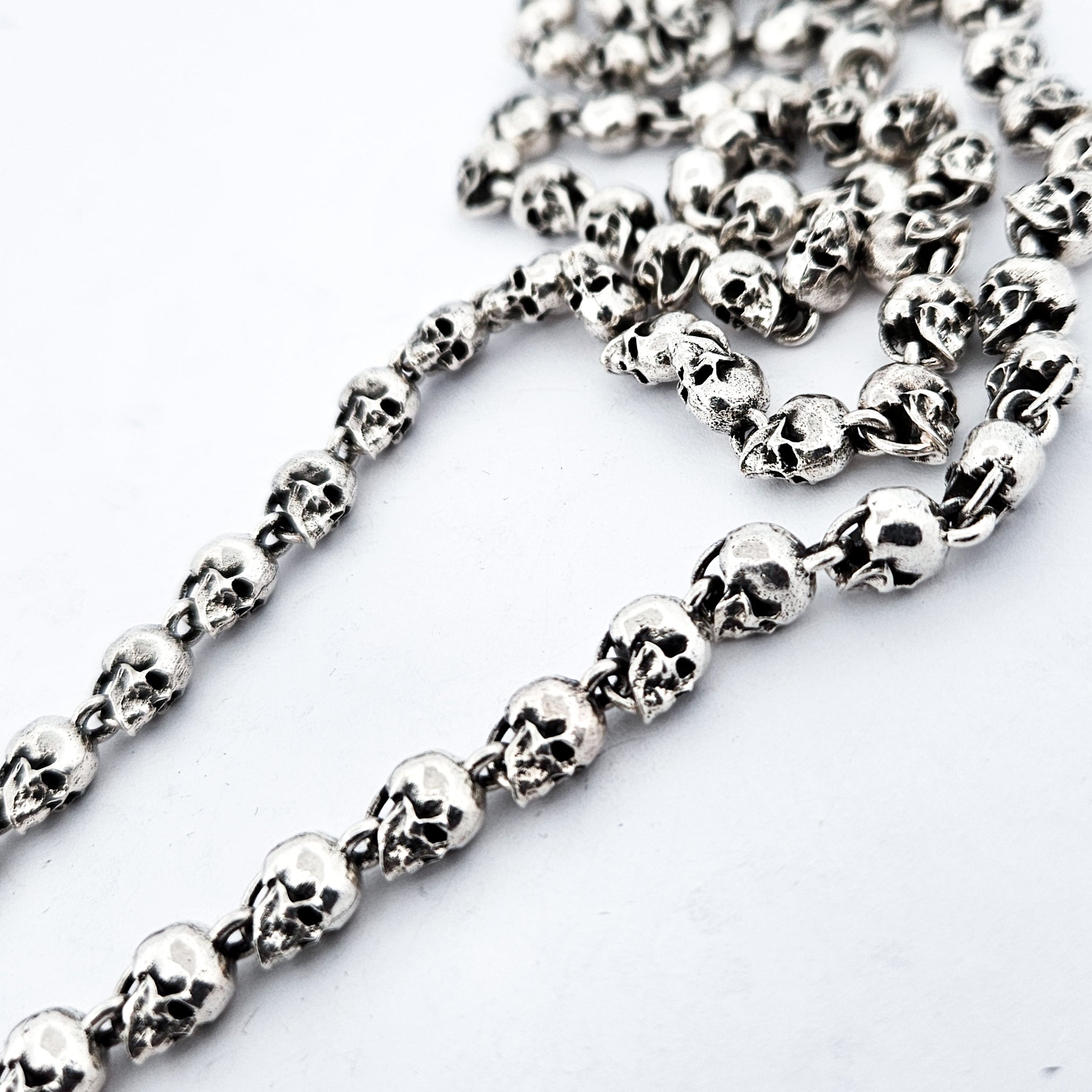 Small Sterling Silver Skull Bracelet - Inchoo Bijoux