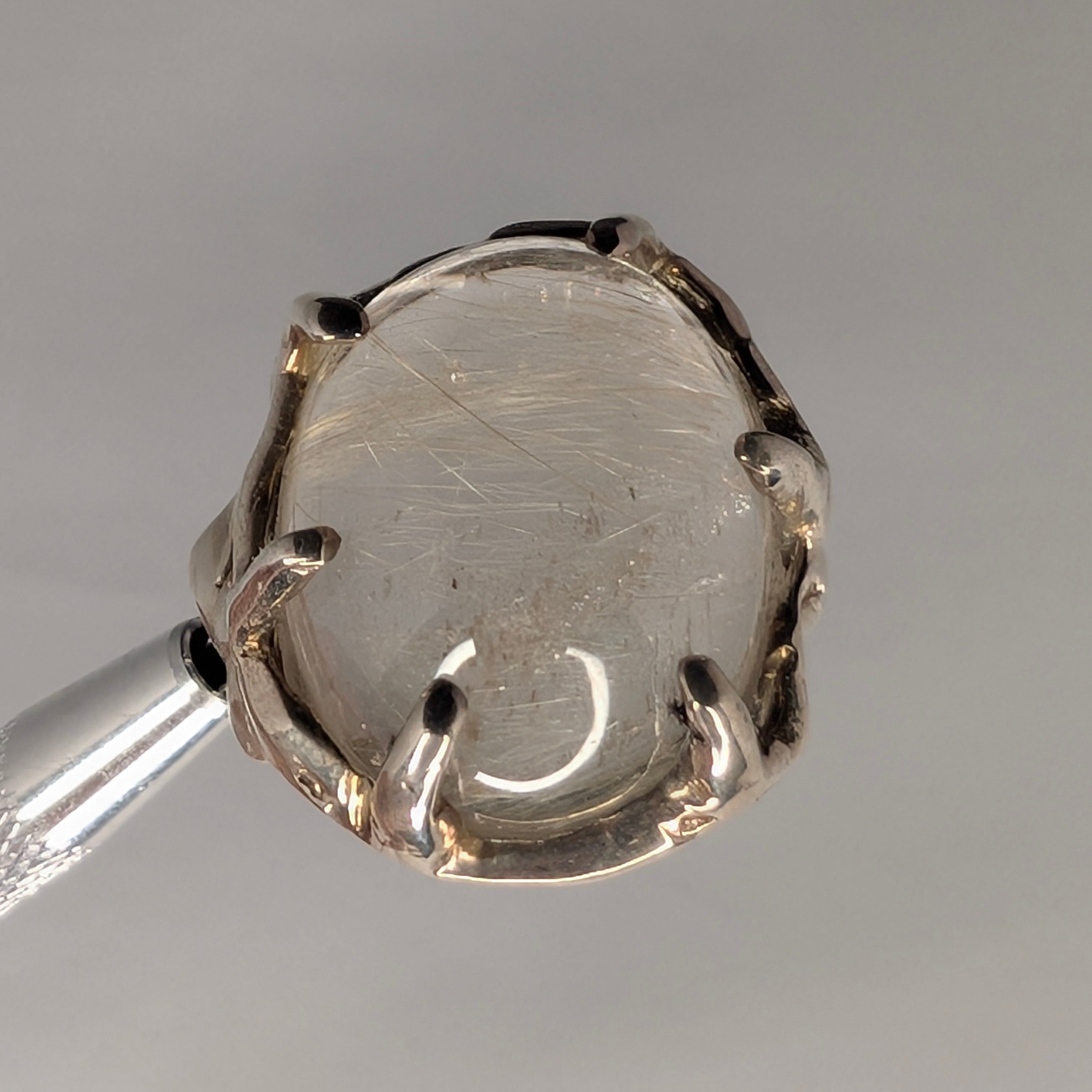 7 - Bague Quartz Rutile gr 9.25 - Argent Sterling