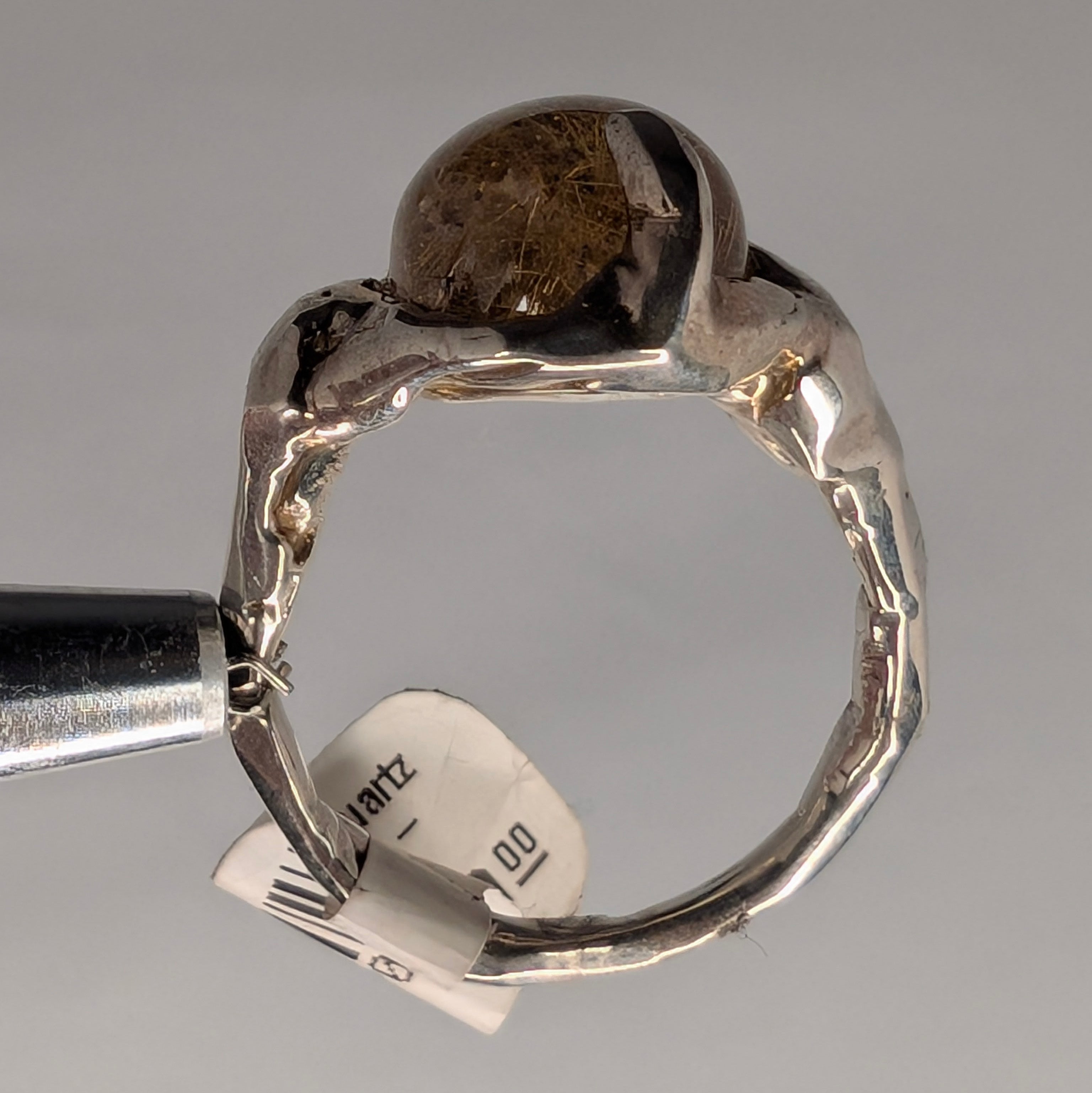 8 - Bague Quartz Rutile gr 9.25 - Argent Sterling