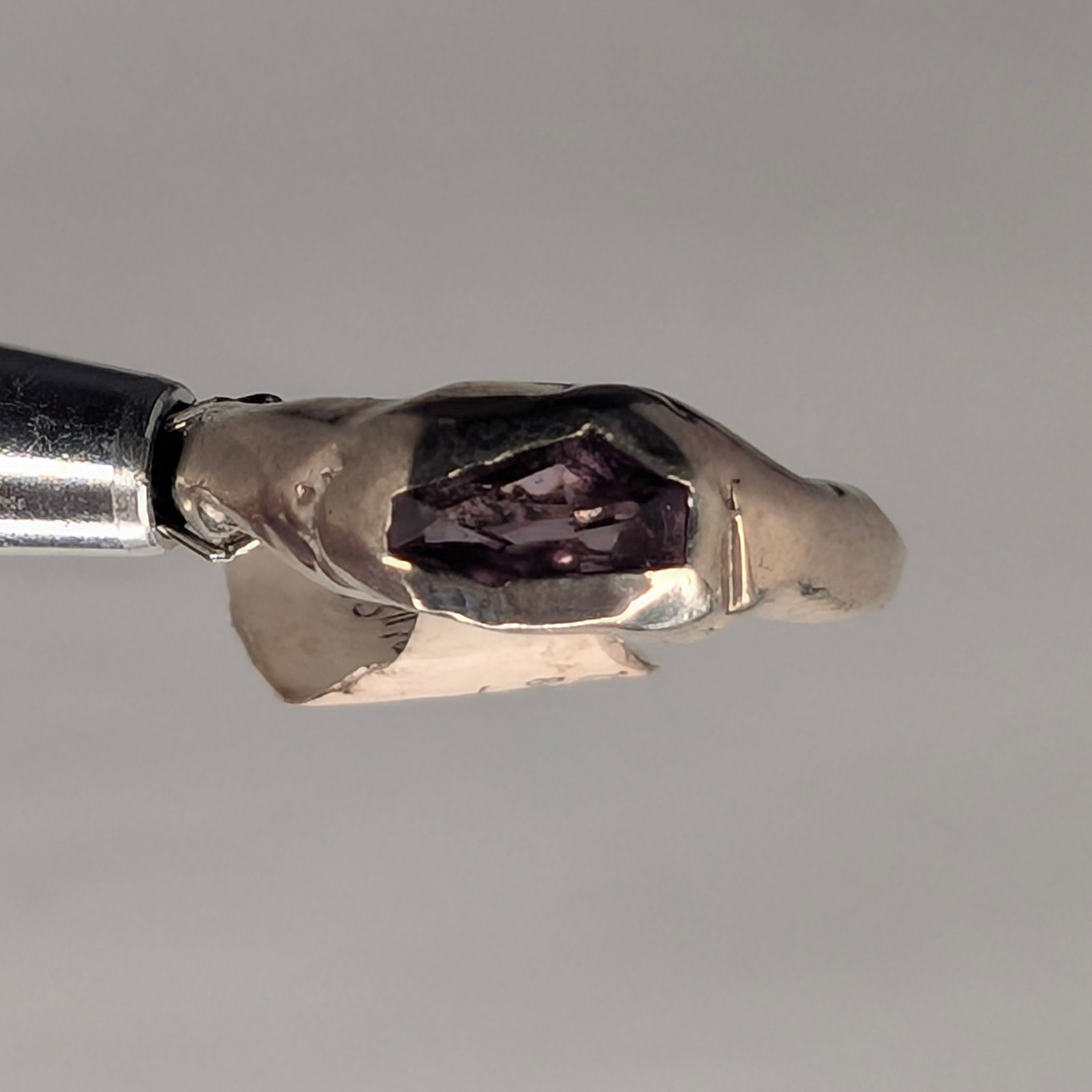 13 - Bague Spinelle Rose gr 5 - Argent Sterling