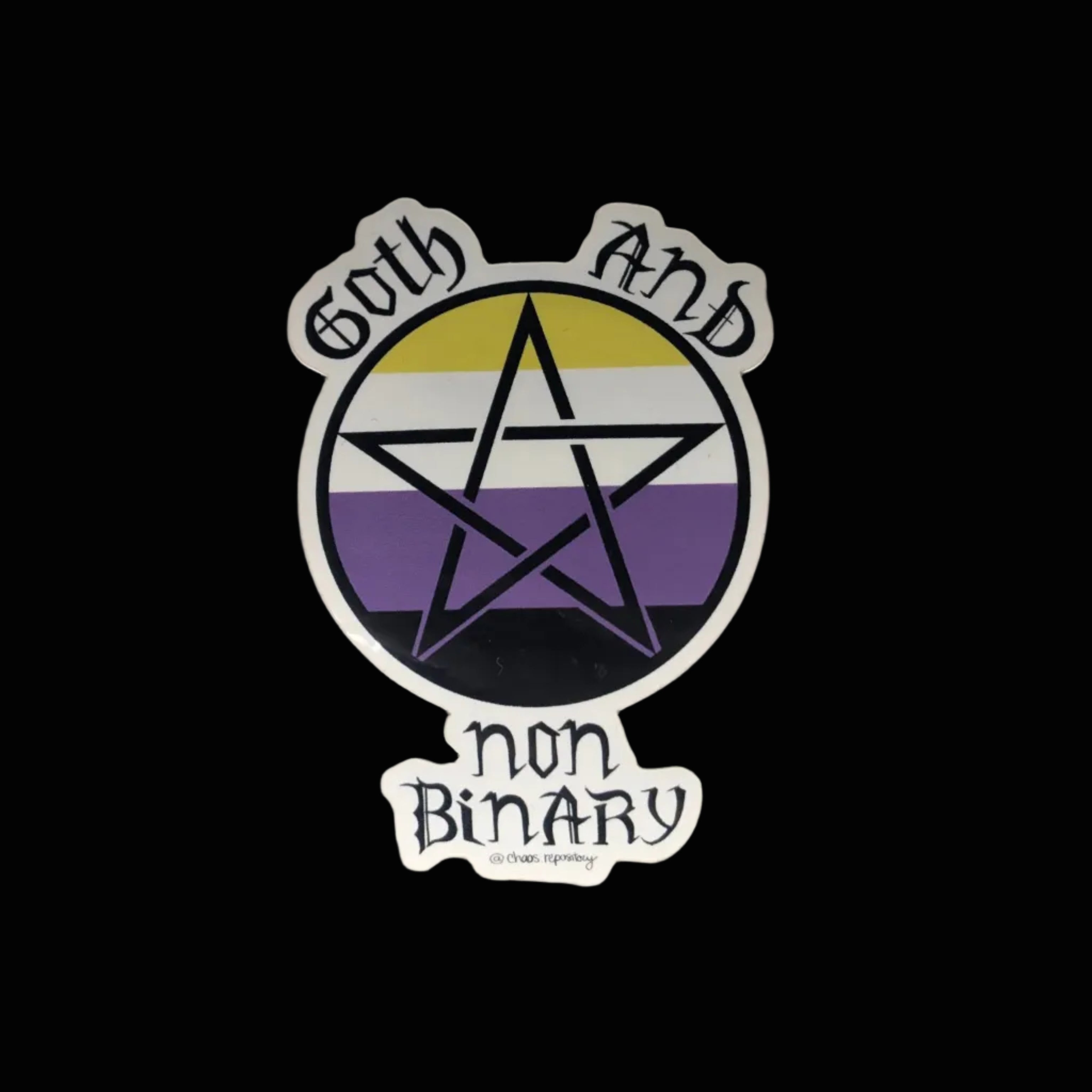 Auto collant - Goth and non binary - Sticker