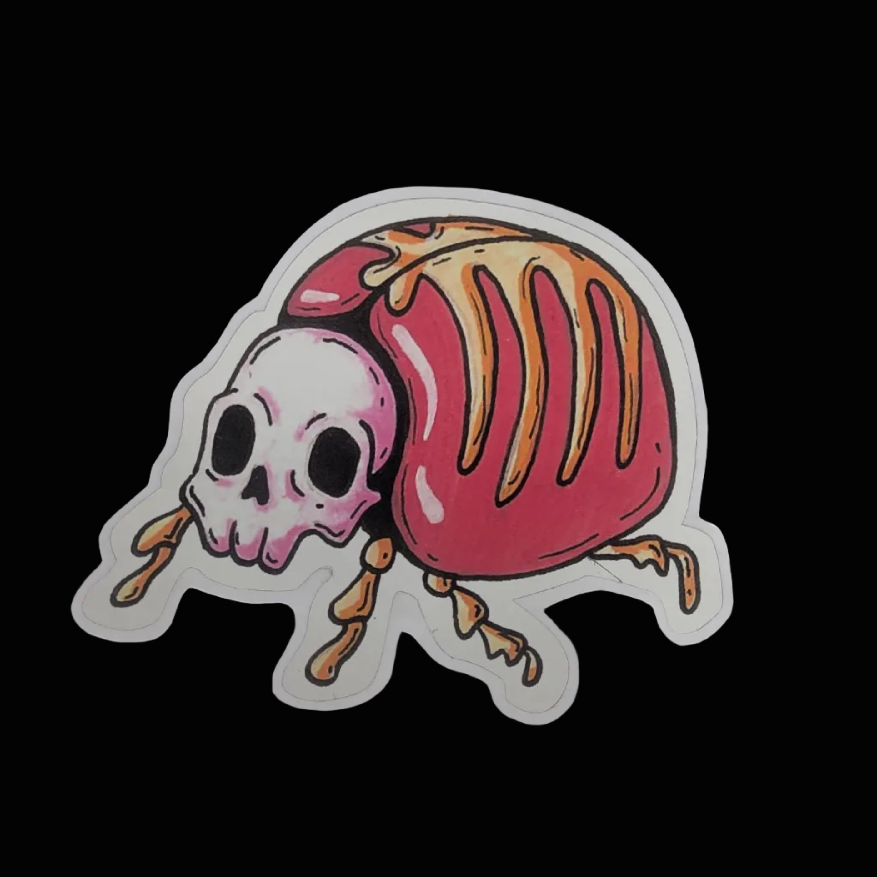 Auto collant - Skull Coccinelle Lady Bug - Sticker