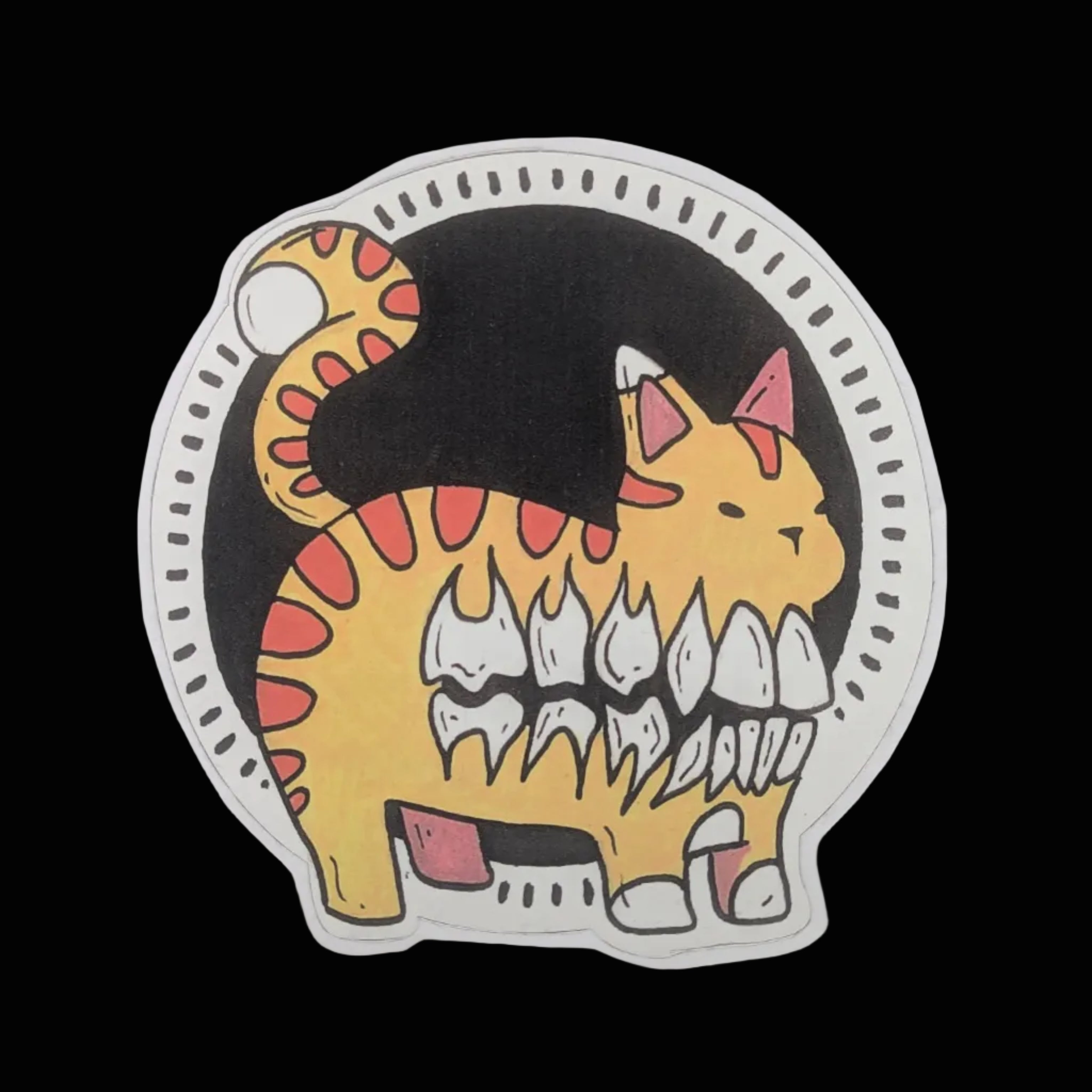 Auto collant - Chat Dents Skull - Sticker