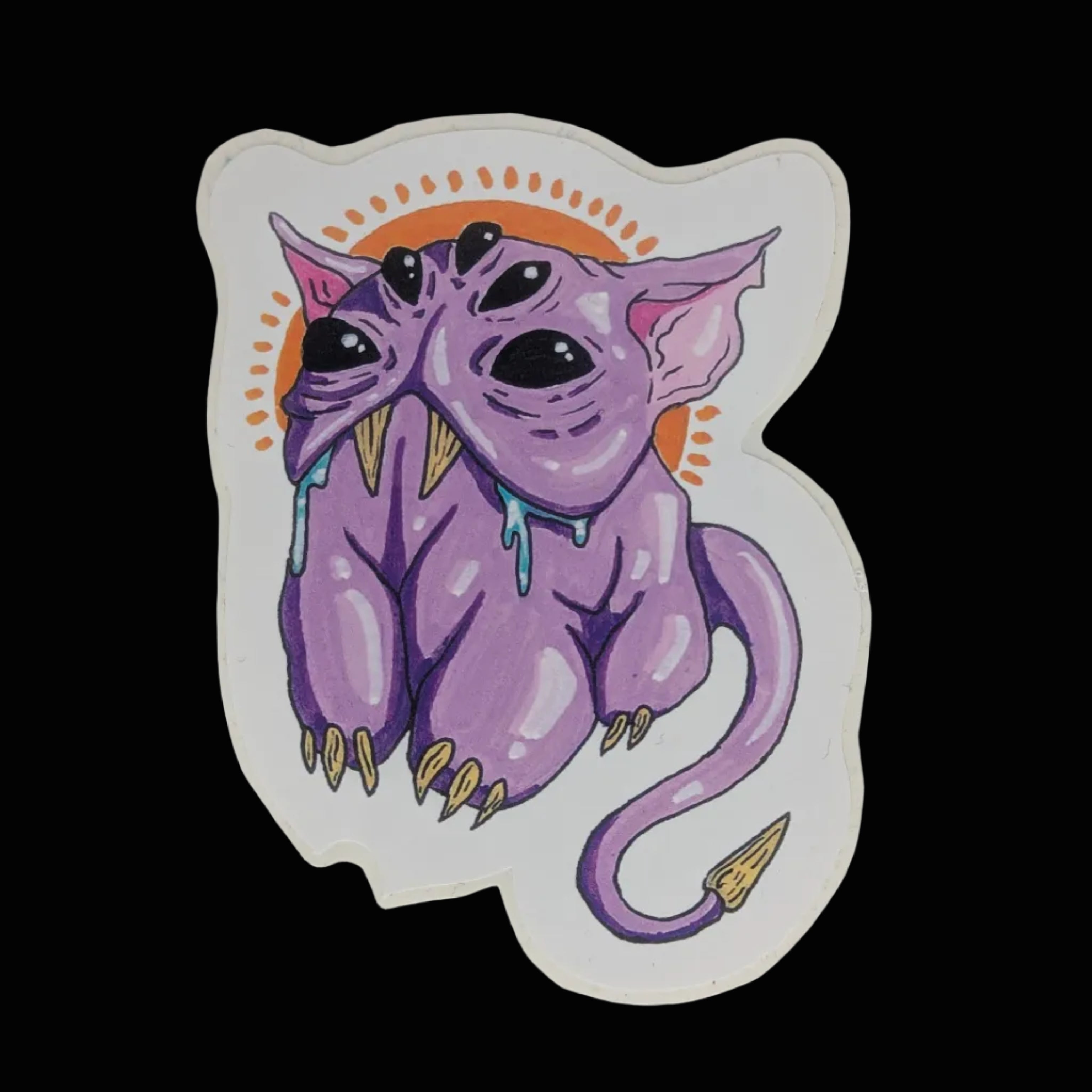 Auto collant - Monstre Mauve - Sticker