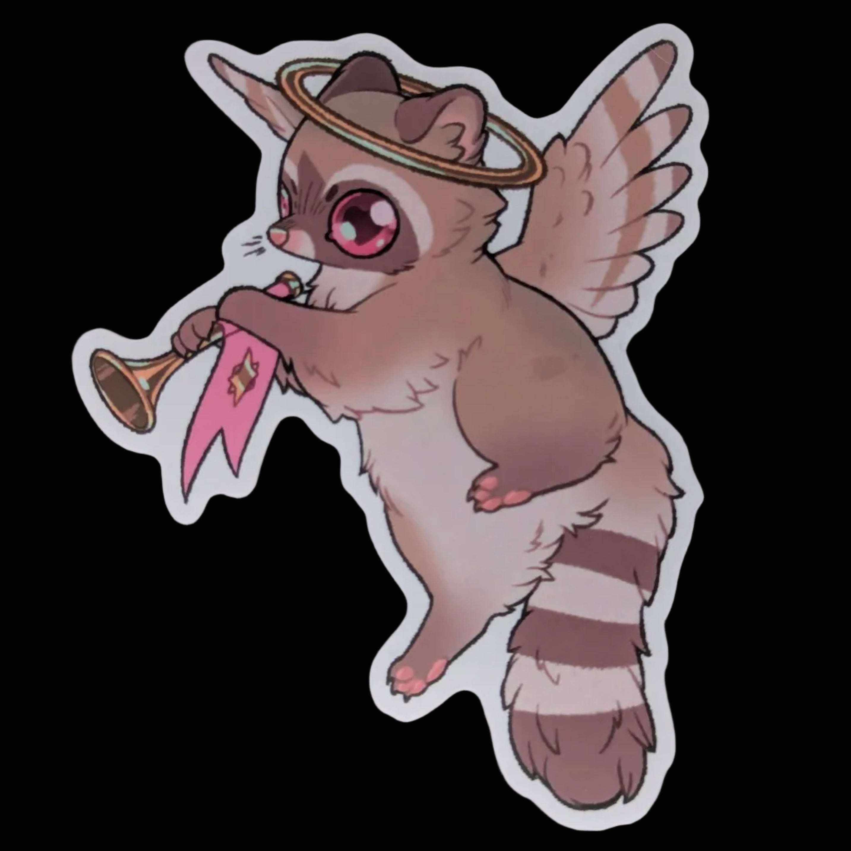 Auto collant - Raccon Angel - Sticker