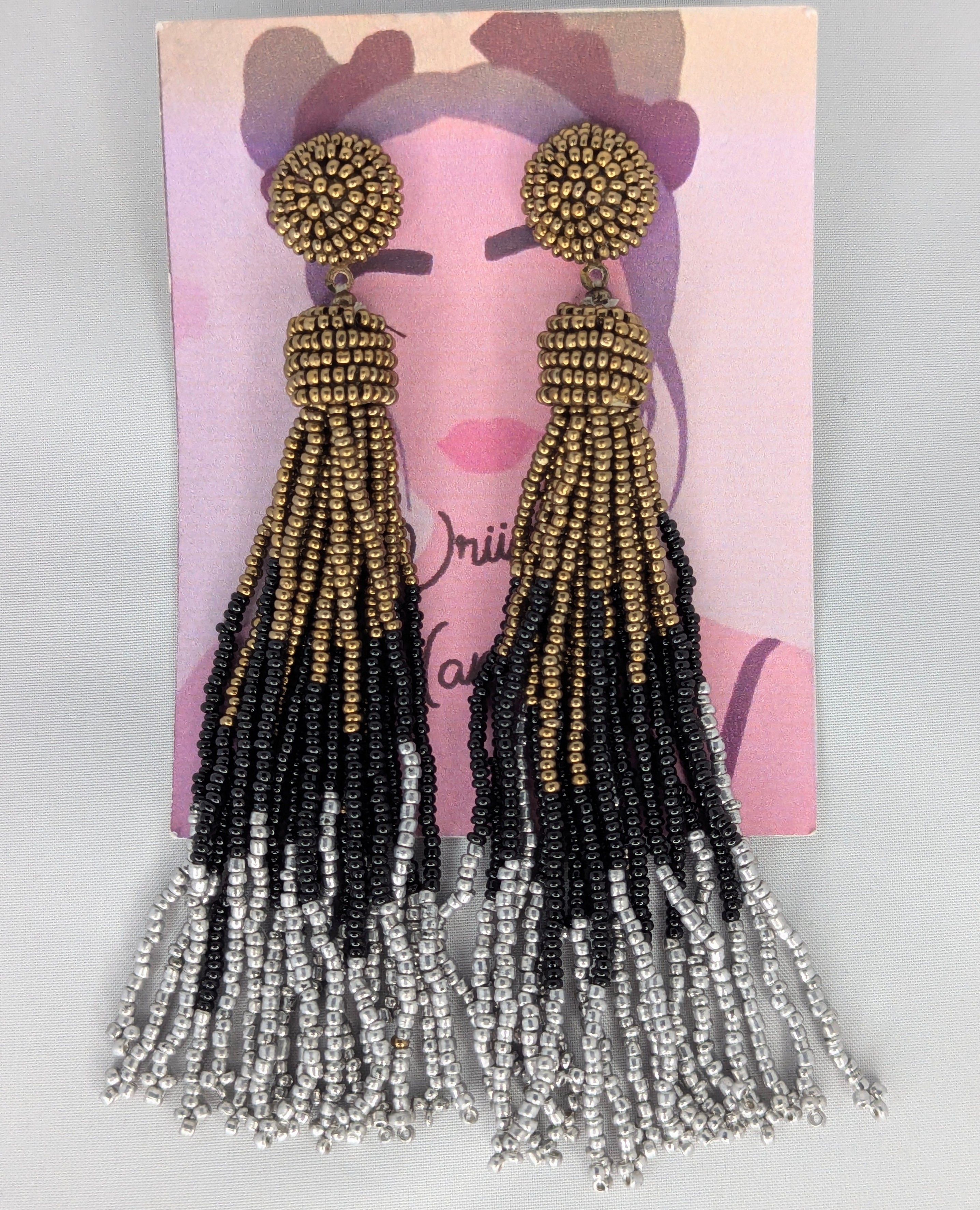 Boucles d'Oreilles a Perles Variées - 55