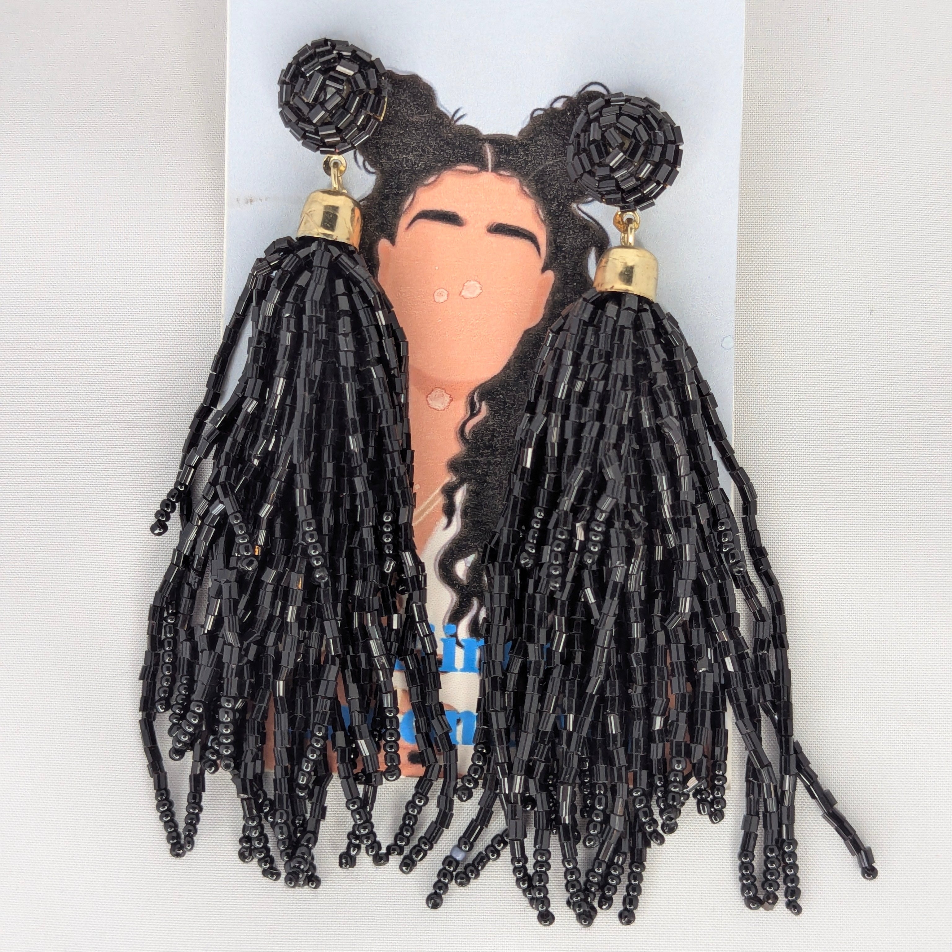 Boucles d'Oreilles a Perles Variées - 55