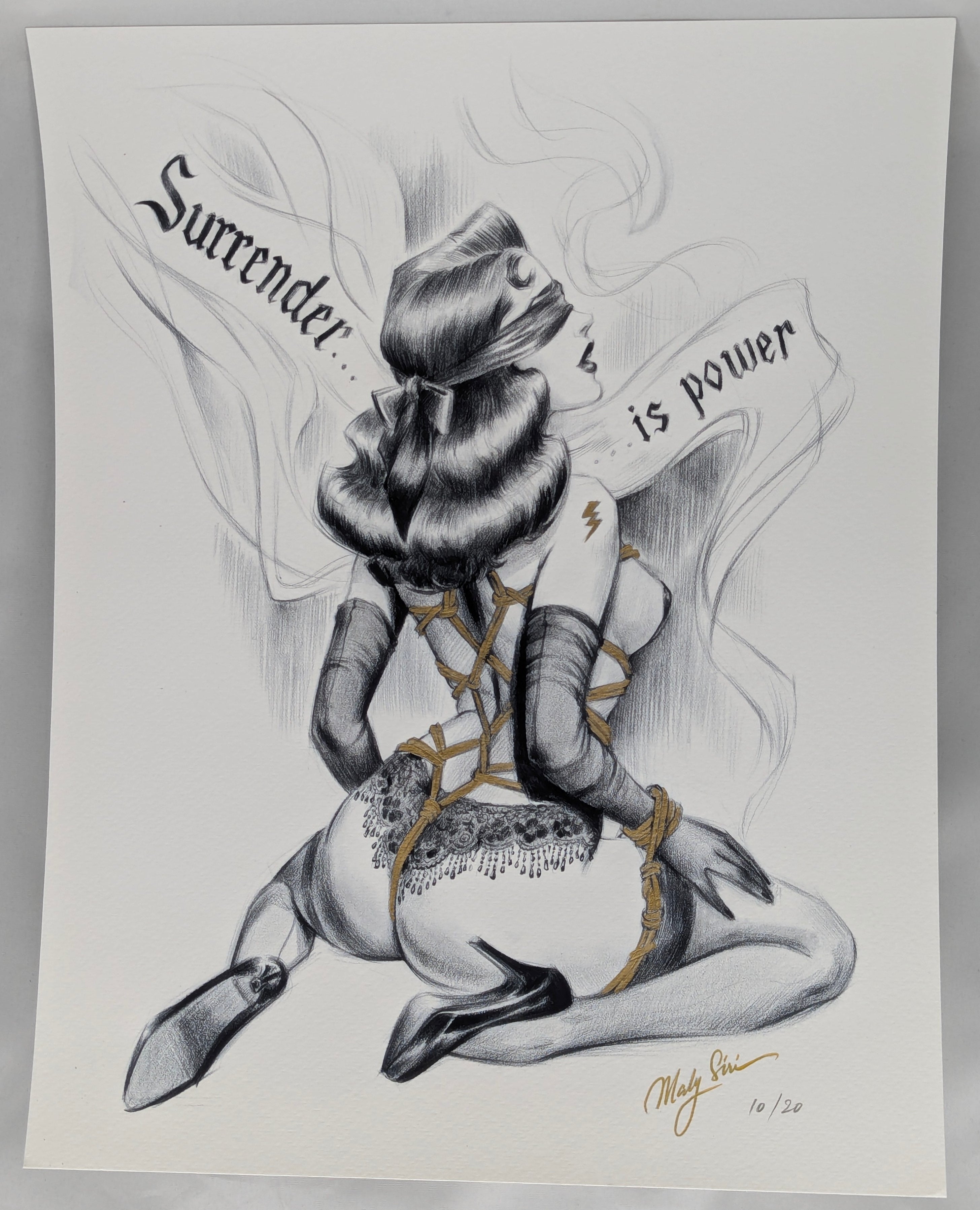 Imprime - Surrender is power Gold Accents - Print