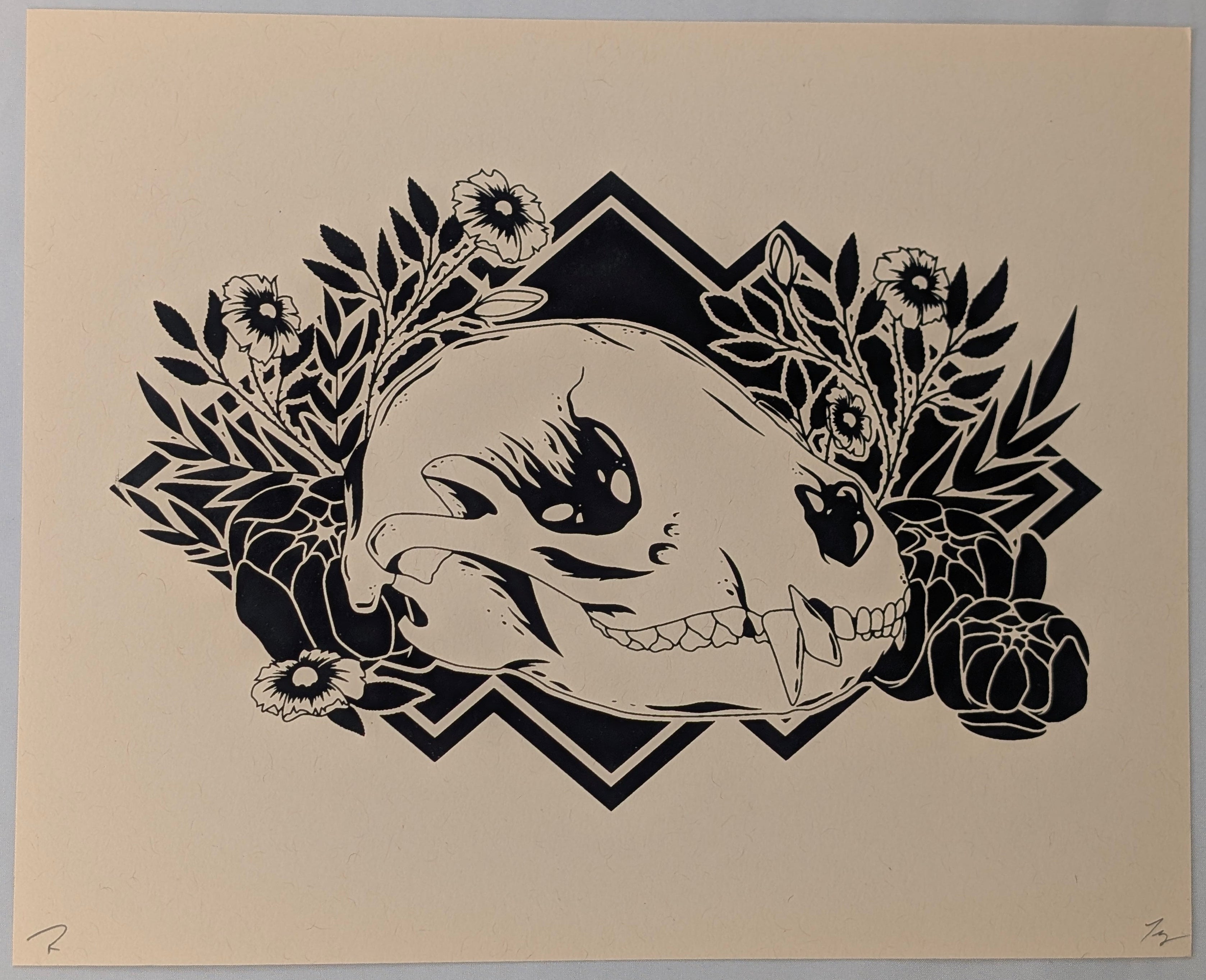 Imprime - Raccoon Skull - Print