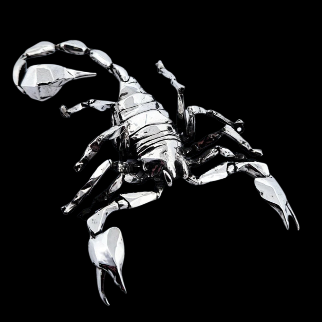 Big Scorpion Necklace with Solid 8mm Cable Chain