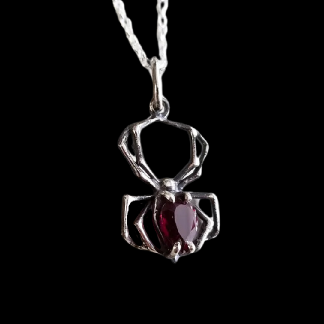 Blood Red Spider Pendant - Inchoo Bijoux