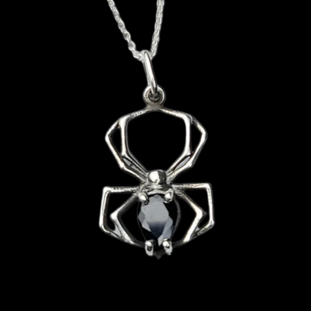 Black Onyx Spider Pendant - Inchoo Bijoux
