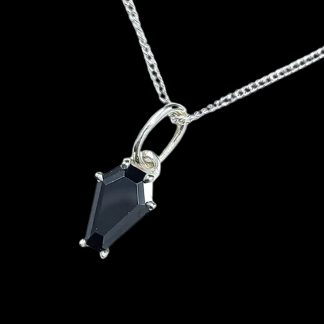 Tiny Black Coffin Pendant - Inchoo Bijoux