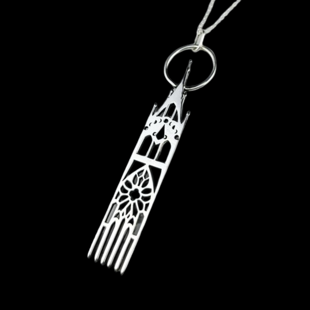 Silver Moon Goddess Cathedral Pendant - Inchoo Bijoux
