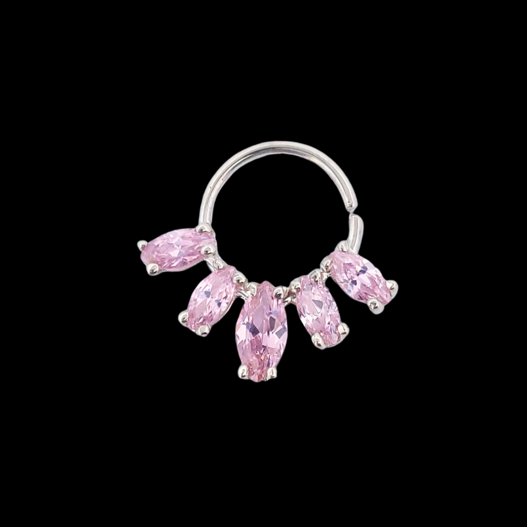 Pink Marquise Gemstone Septum