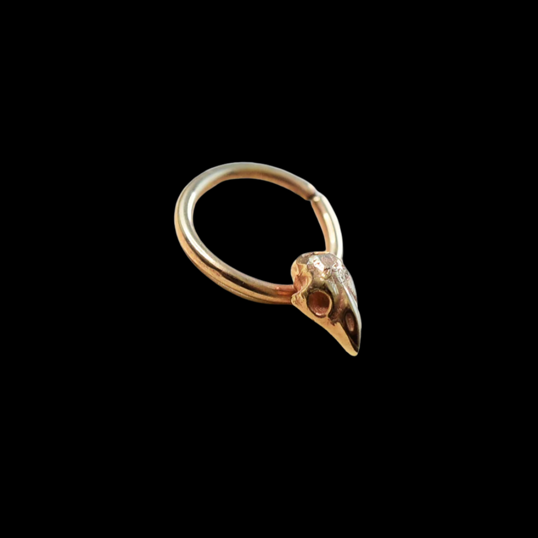 Bird Skull Septum Ring - Gold Options - Inchoo Bijoux