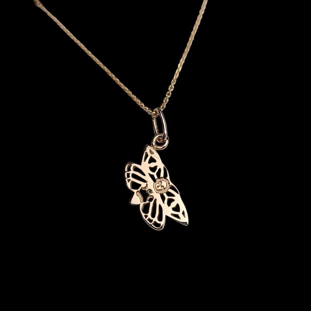 Deaths Head Moth Pendant - Gold Options