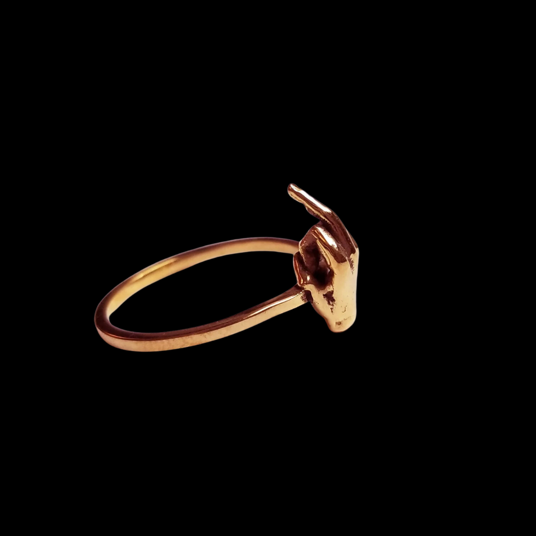 F**K You Ring Middle Finger - Gold Options