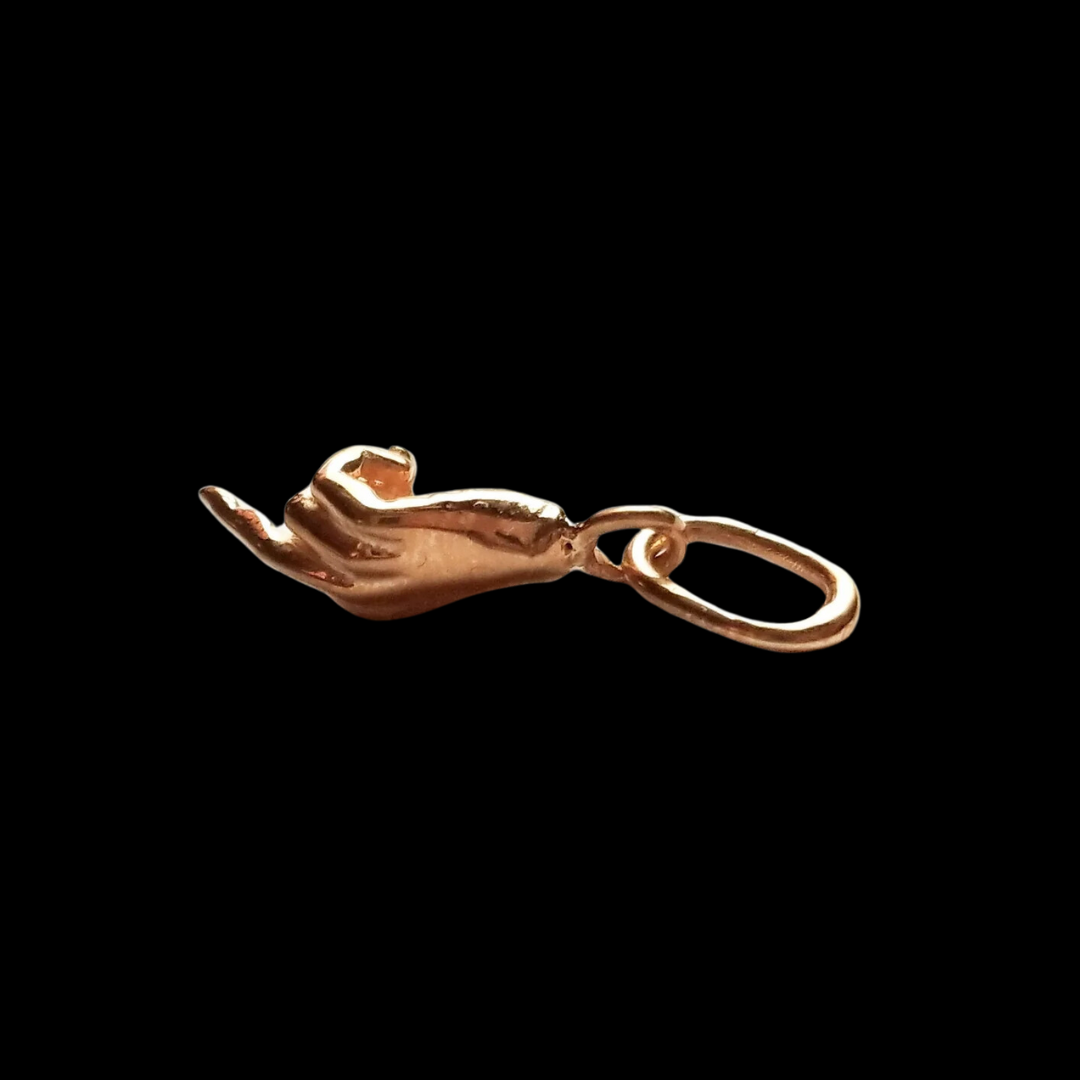 10K - 14K Yellow Gold Middle Finger Pendant - Inchoo Bijoux