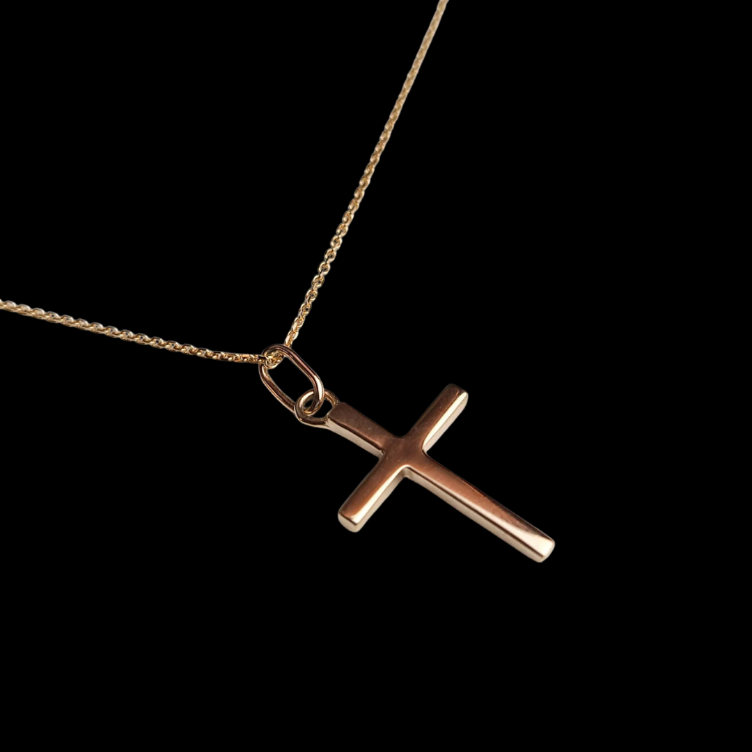 Minimal Cross Pendant - Gold Options