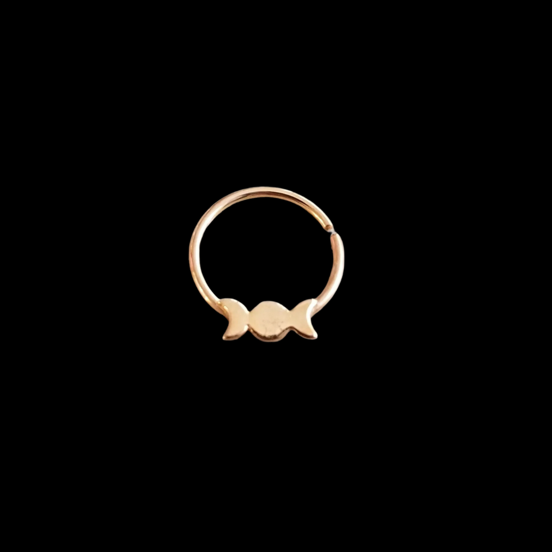Rose Gold Moon Phase Septum 14K - Inchoo Bijoux