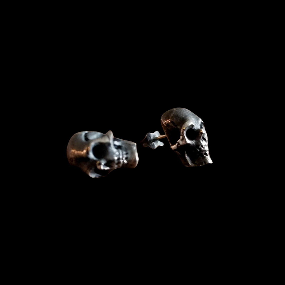 Rustic Skull Stud Post Earrings - Inchoo Bijoux