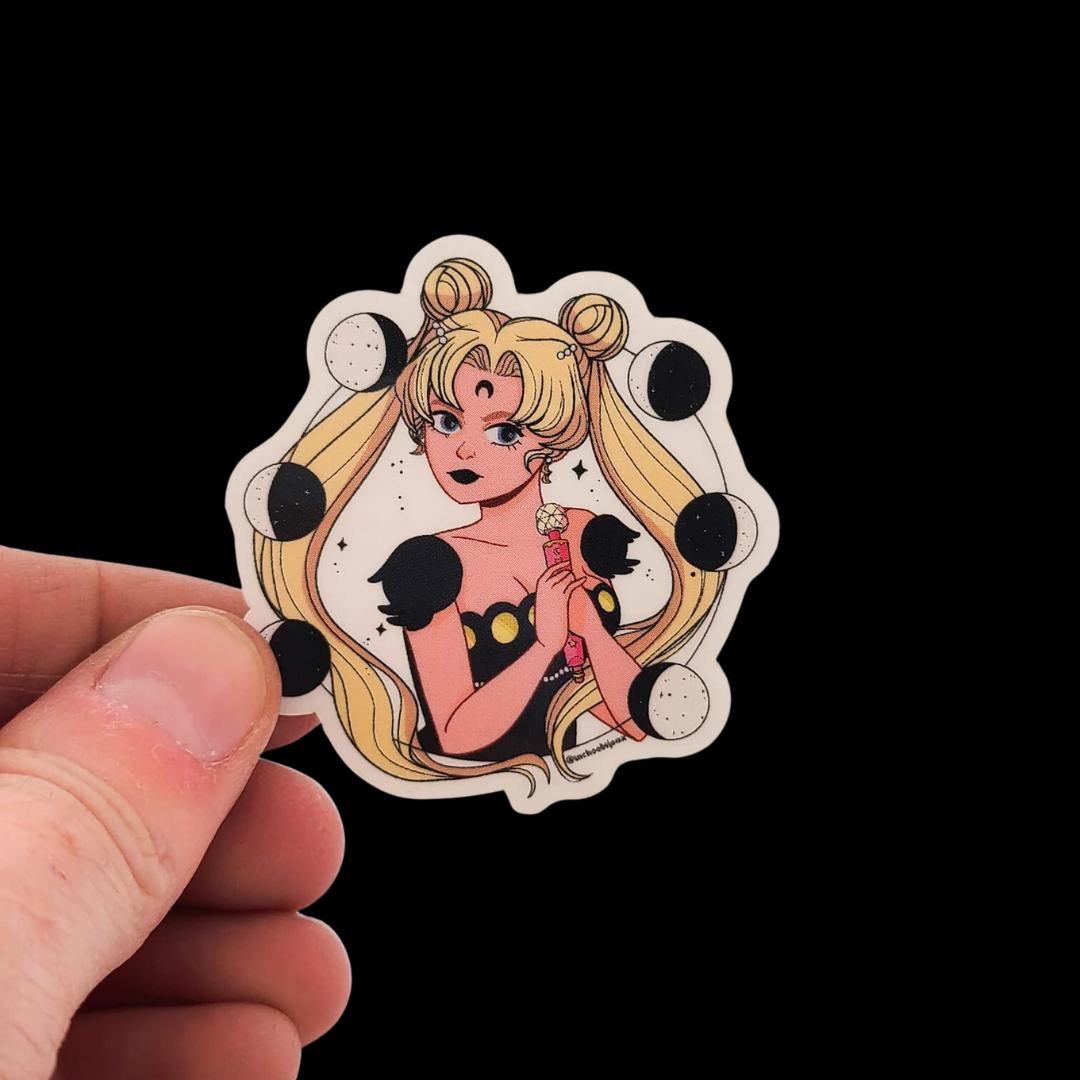 Sailor Moon & Magic Wand Clear Vinyl Sticker
