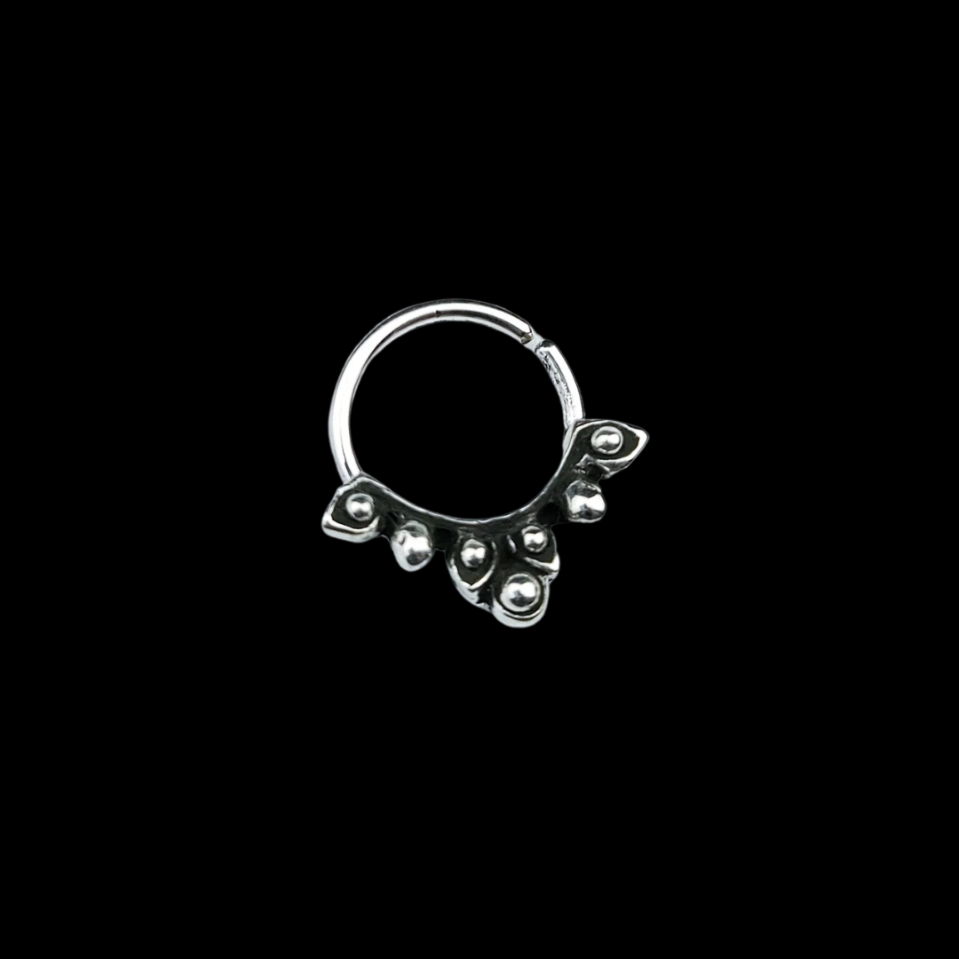 Silver Floral Septum
