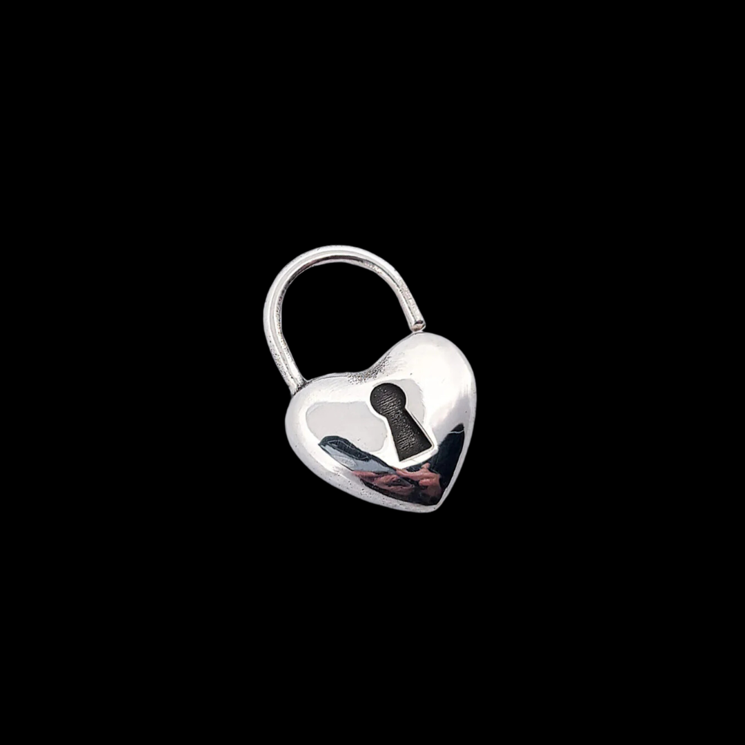 Silver Heart Lock Septum Piercing - Inchoo Bijoux