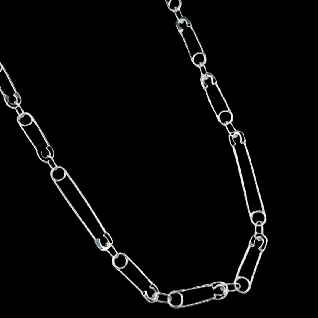 Silver Safety Pin Chain
