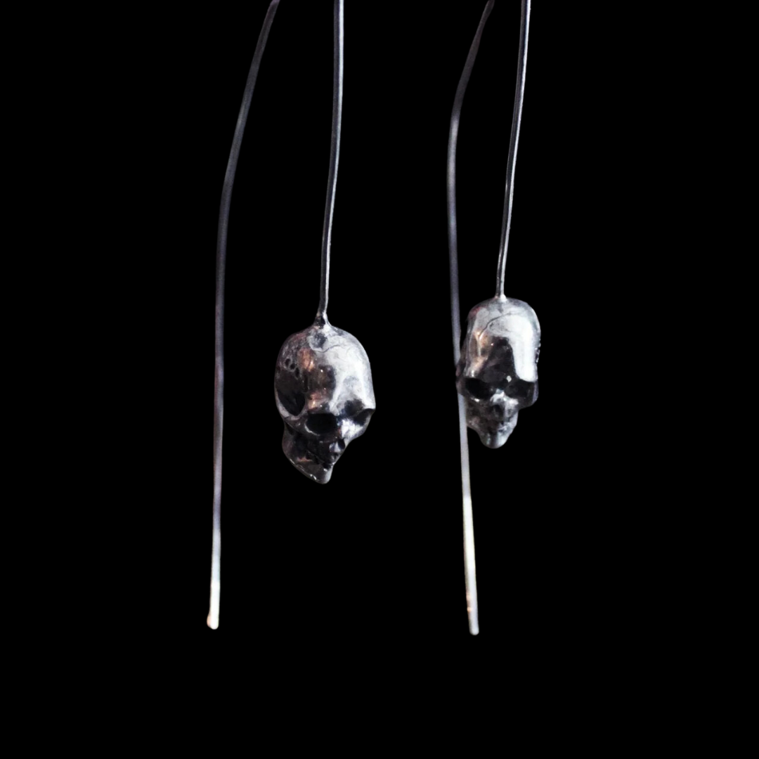 Skull Drop Earrings - Inchoo Bijoux