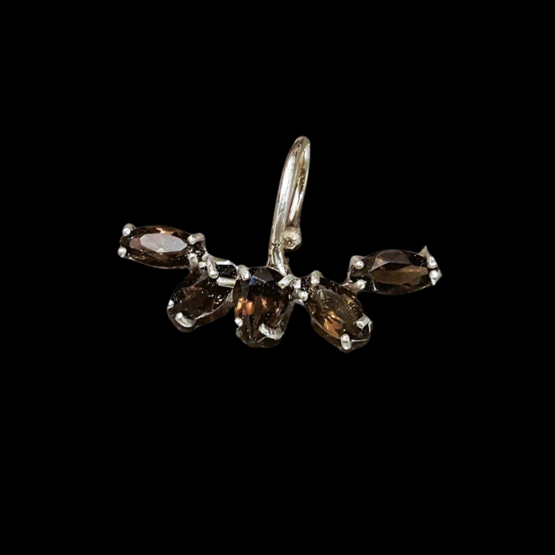 Smoky Topaz Fake Lip Ring - Inchoo Bijoux