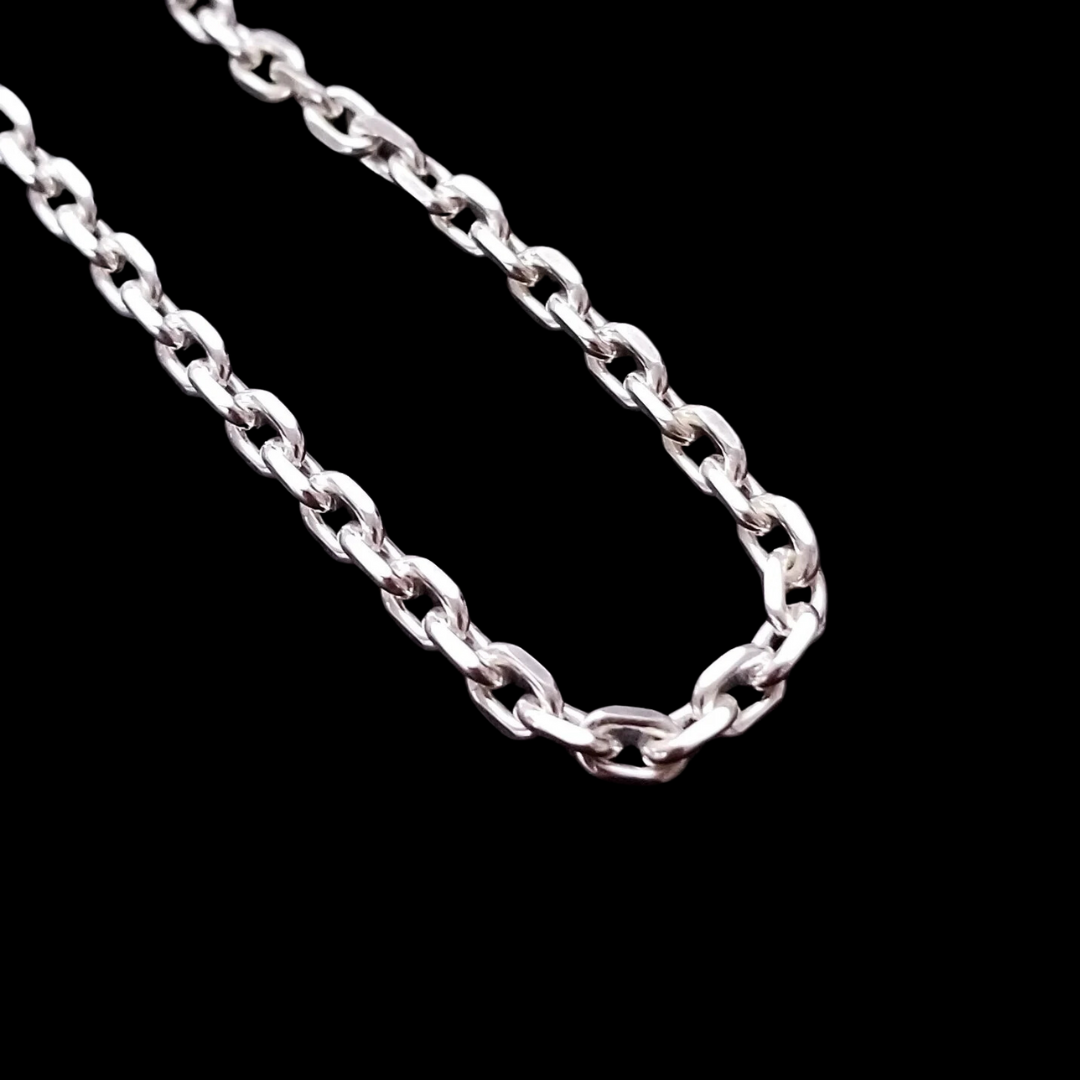 Sterling Silver 3.4 mm Heavy Cable Chain - Inchoo Bijoux