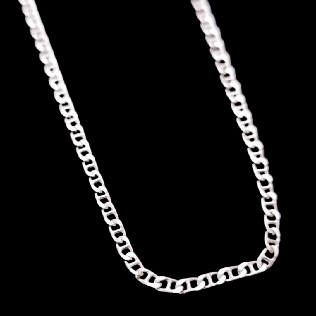 Sterling Silver Flat Mariner 2.3mm Chain - Inchoo Bijoux