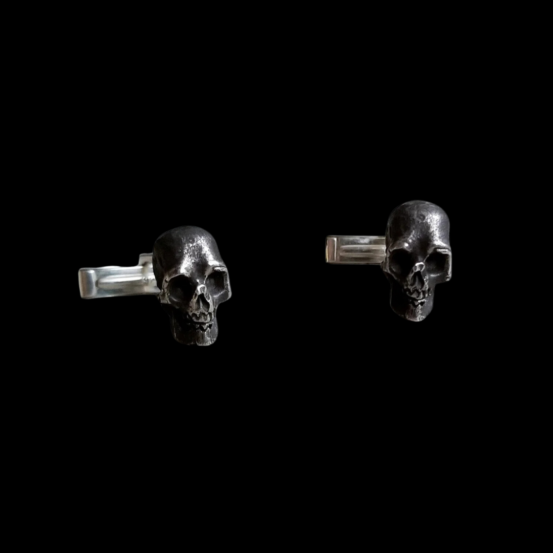 Sterling Silver Skull Cufflinks - Inchoo Bijoux