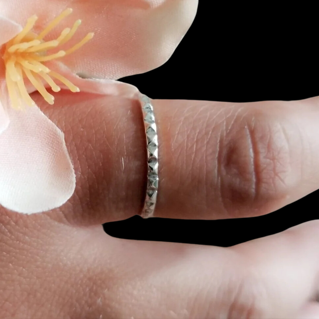 Studded Thin Ring - Inchoo Bijoux