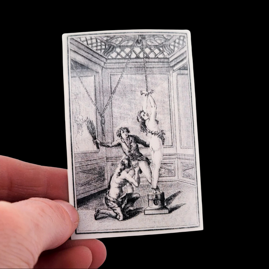 The Spanking - Marquis de Sade Vinyl Sticker