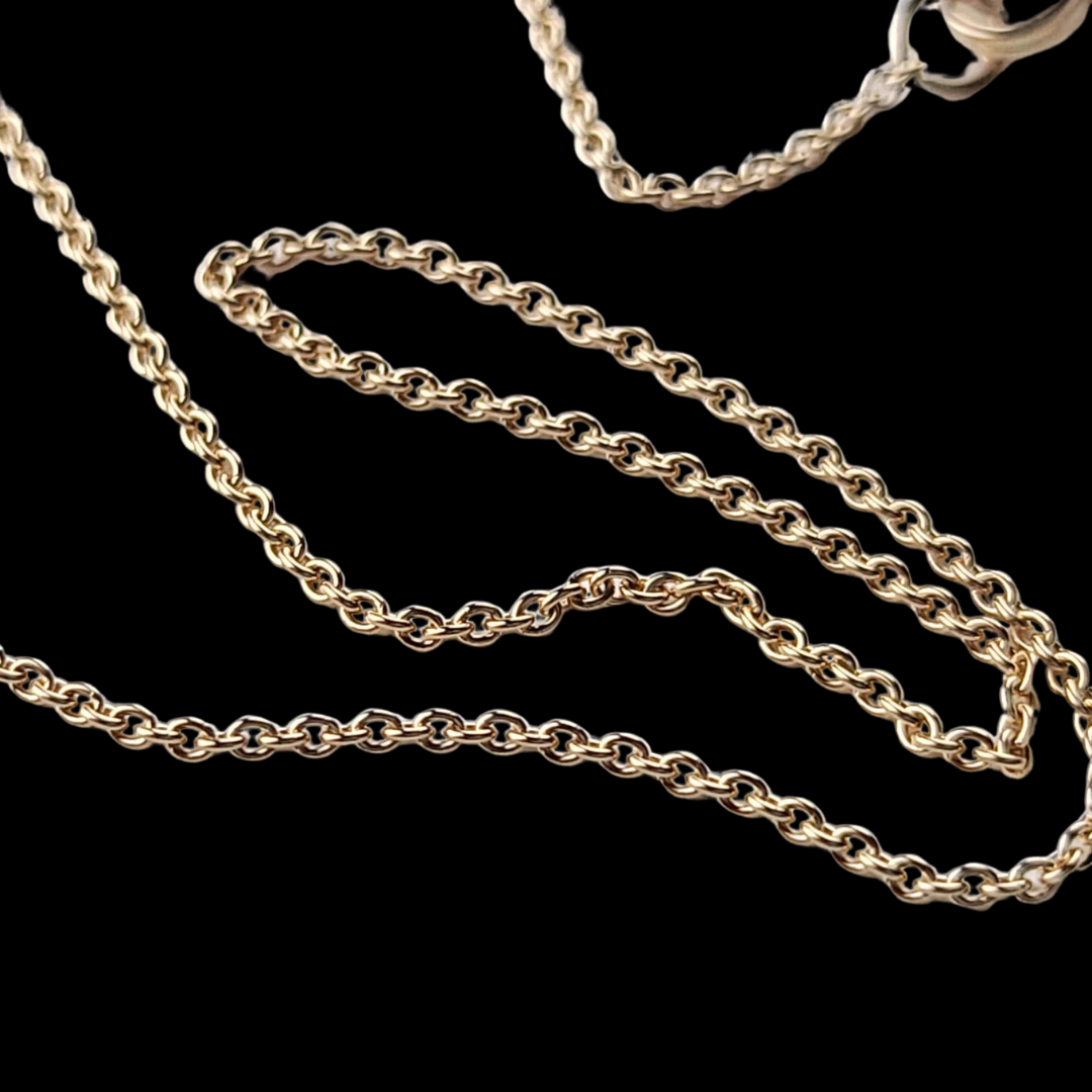 Thin Rose Gold Cable Chain 10K - 14K