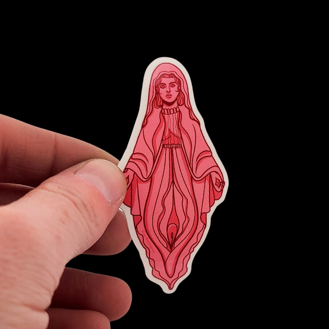 Vulva Virgin Mary Vinyl Sticker